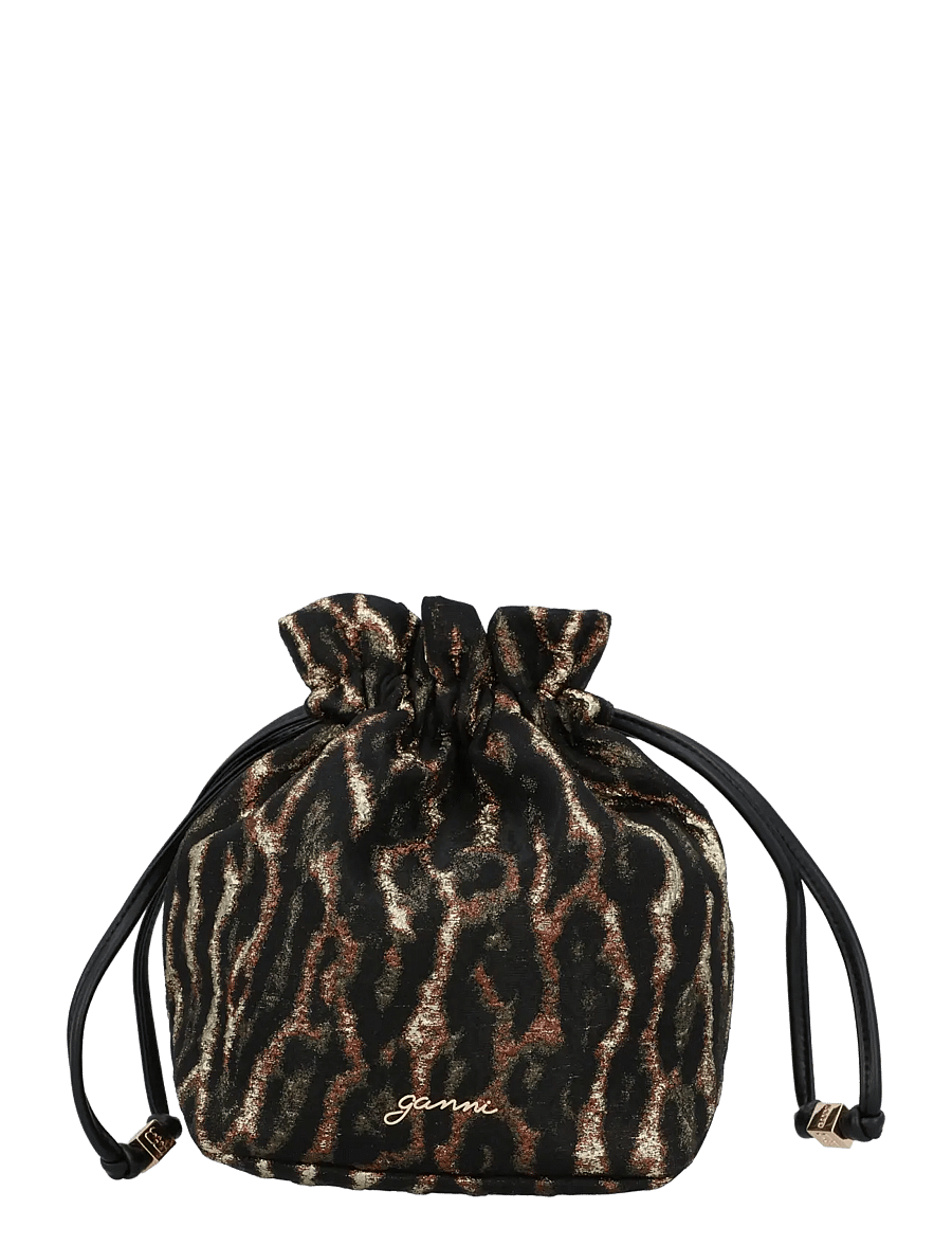Ganni - Printed Recycled Nylon Bou Bucket Pouch - bucket bags - multicolored - 0