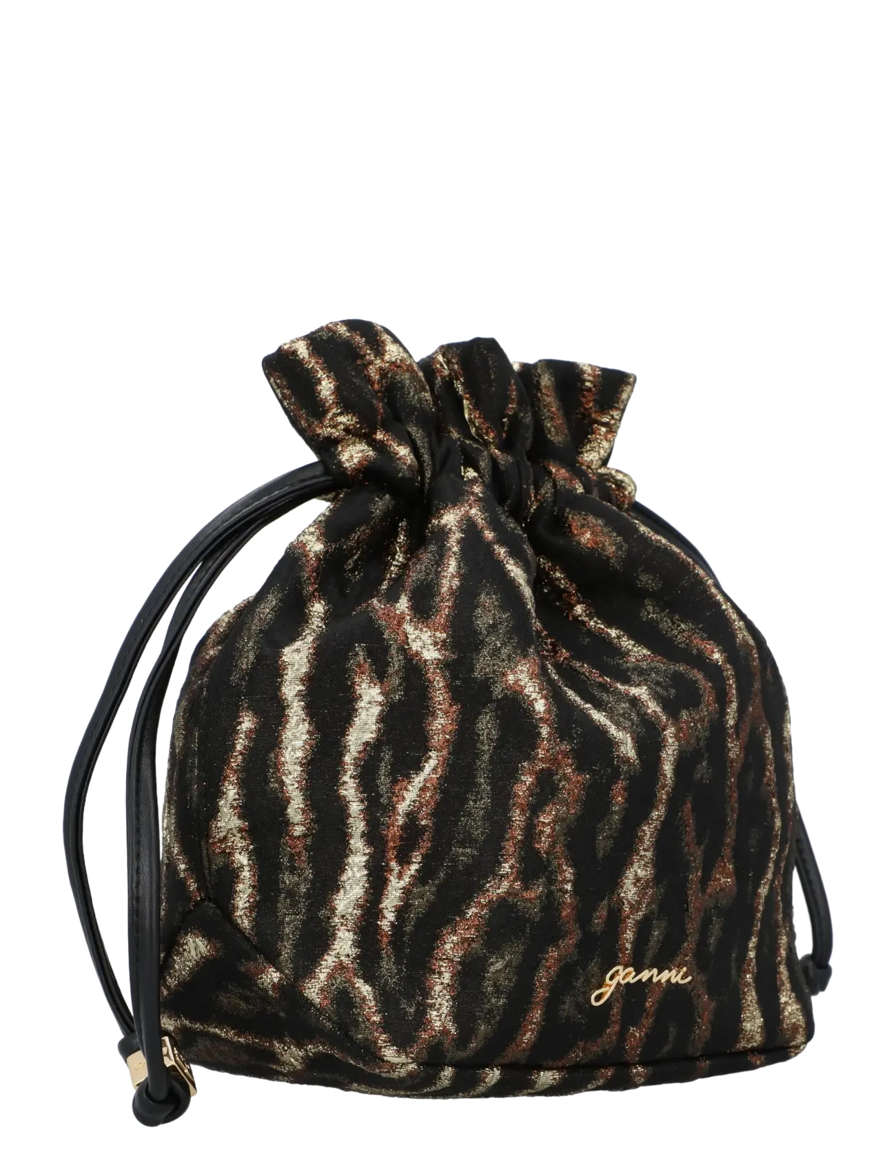 Ganni - Printed Recycled Nylon Bou Bucket Pouch - bucket bags - multicolored - 2