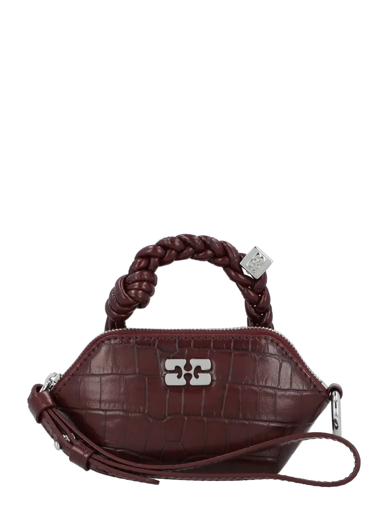 Ganni Bou Nano Bag, One Size, Bags, Burgunderrot - Top Handle Frauen