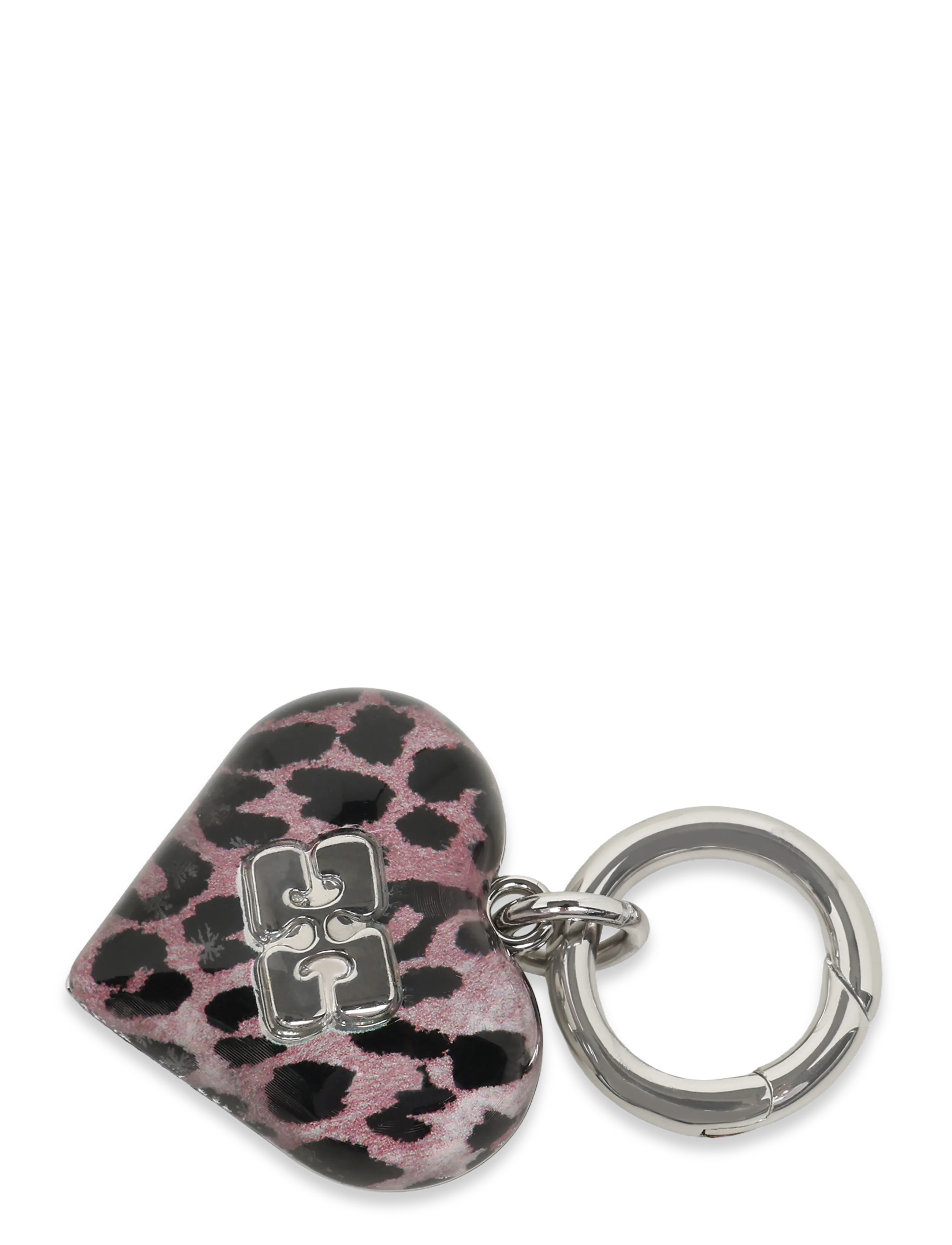 Ganni Heart-Shape Charm, One Size, Accessories, Rosa - Key Rings & Bag Charms, Frauen