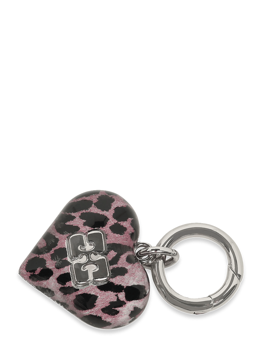 Ganni - Heart-Shape Charm - nyckelringar & bag charms - multicolored - 0