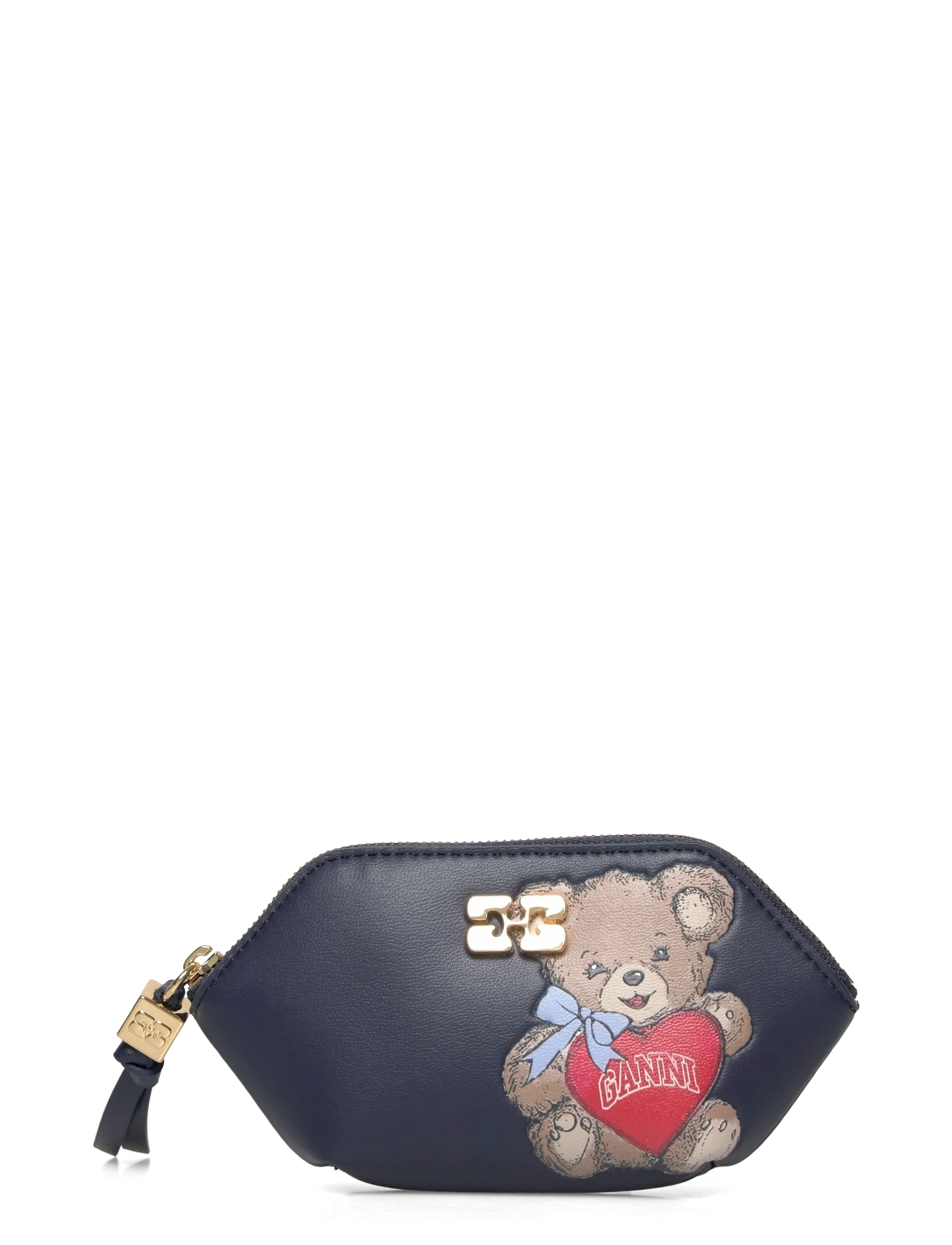 Ganni Bou Coin Purse, One Size, Card Holders & Wallets, Marineblau - Frauen