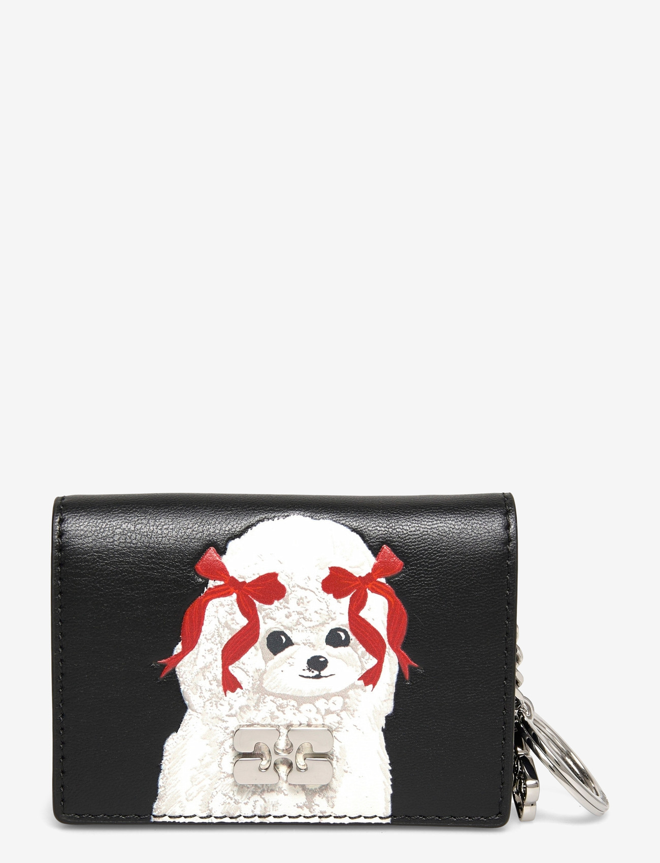 Ganni - Dog Appliqué Card Holder - kaarditaskud - multicolored - 0