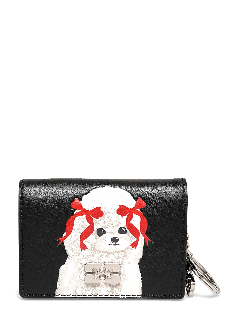 Ganni - Dog Appliqué Card Holder - kaarditaskud - multicolored - 0