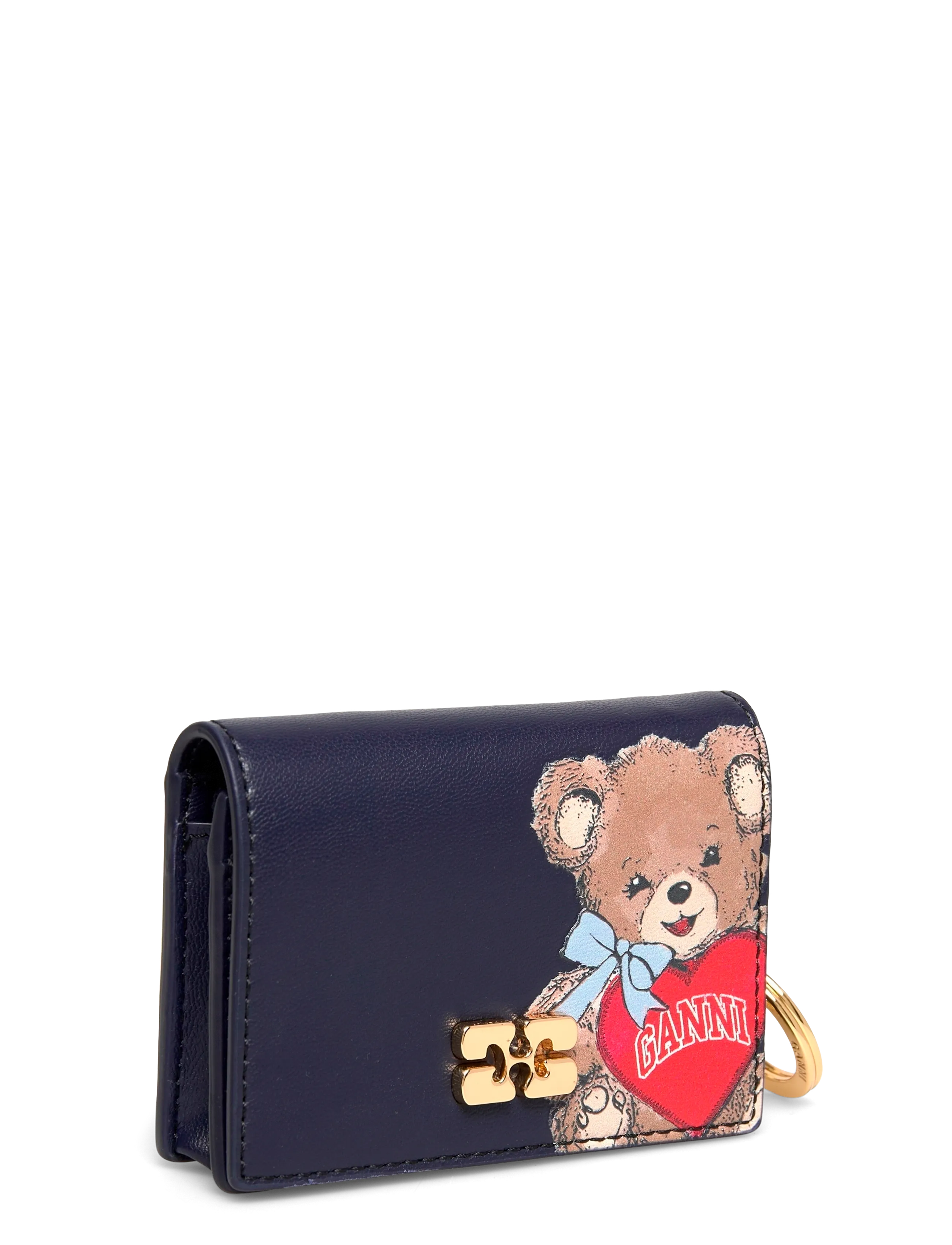 Ganni - Card Holder With Flap Bear - punge - multicolored - 2