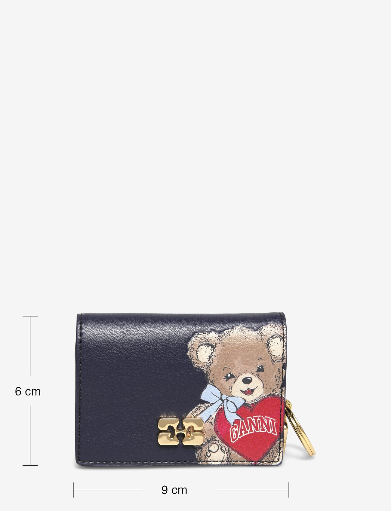 Ganni - Card Holder With Flap Bear - portemonnaies - multicolored - 3