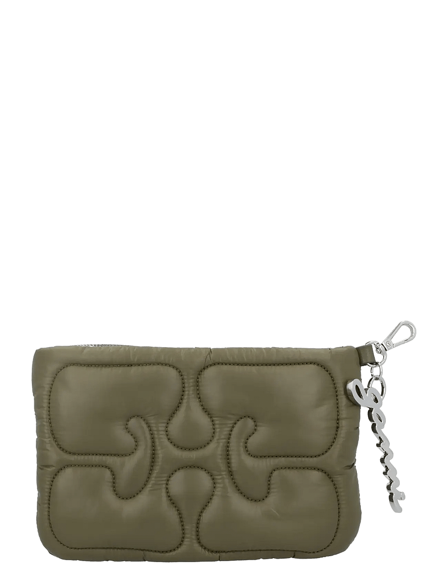 Ganni - Quilted Chain Purse - besondere anlässe - green - 0