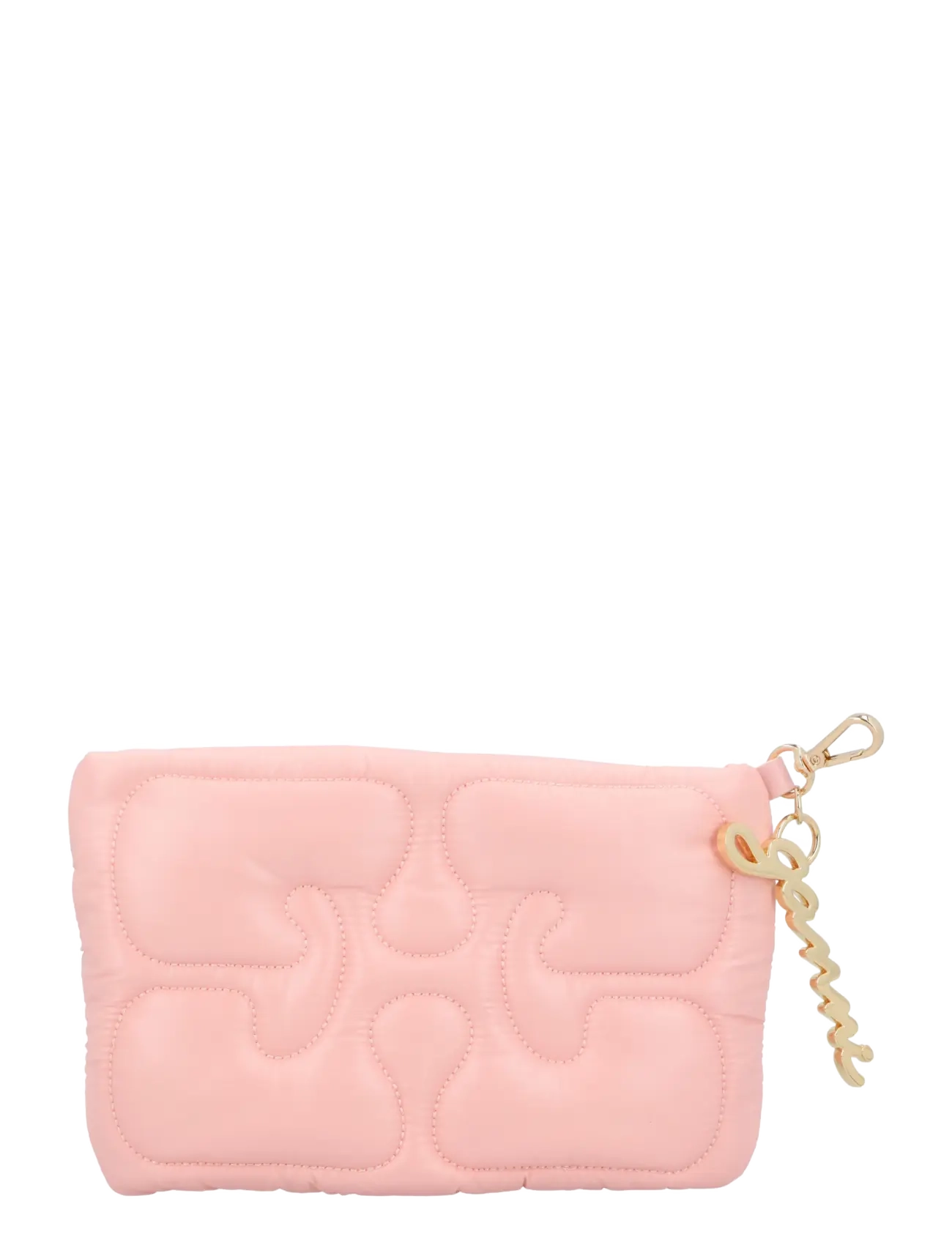 Ganni Quilted Chain Purse, One Size, Bags, Rosa - Clutches, Frauen