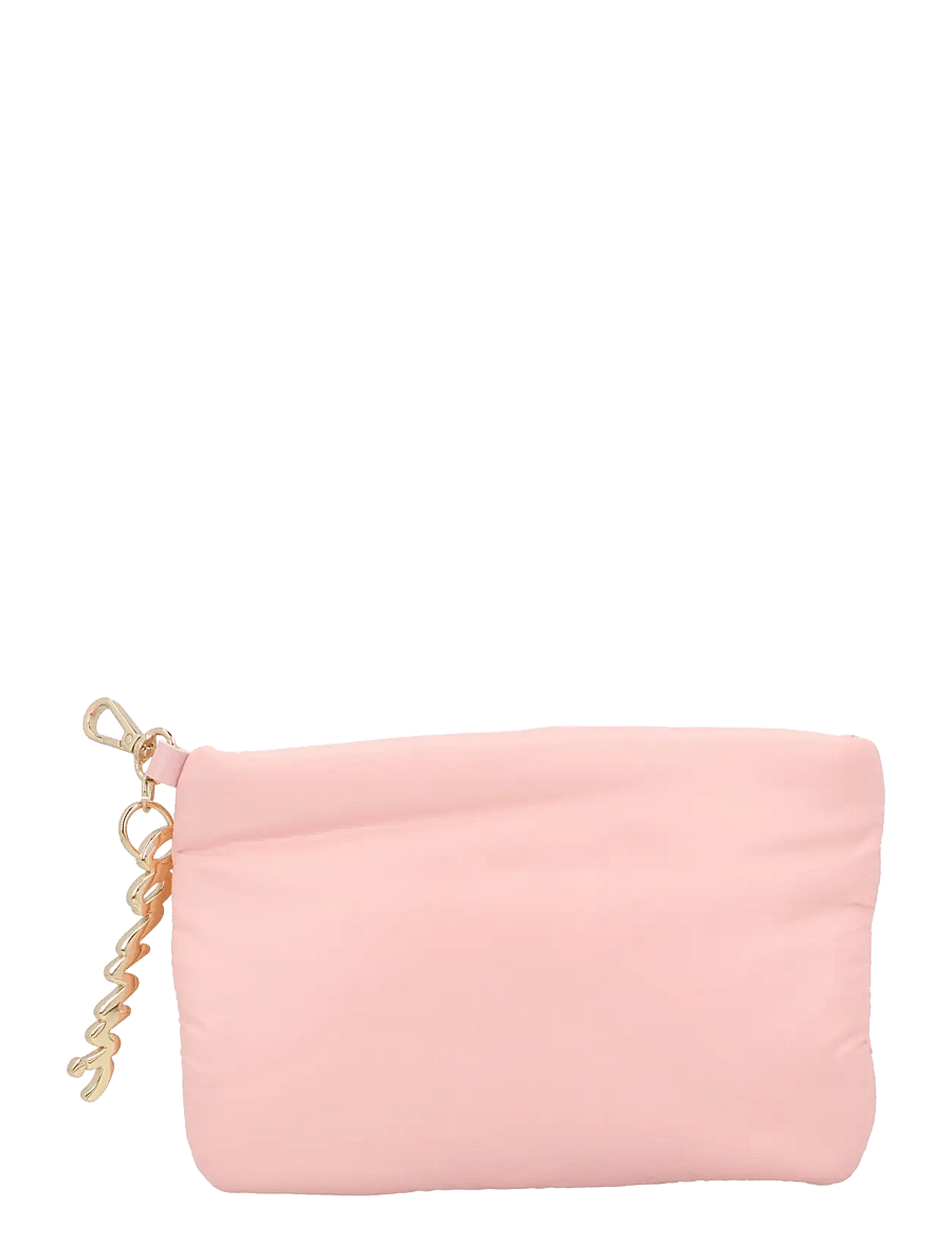Ganni - Quilted Chain Purse - portemonnaies - pink - 1