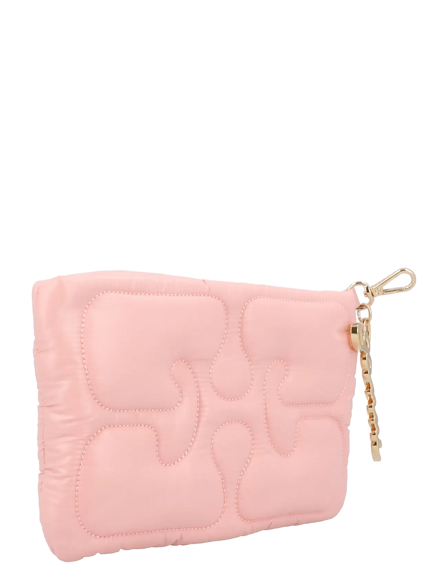 Ganni - Quilted Chain Purse - portemonnaies - pink - 2