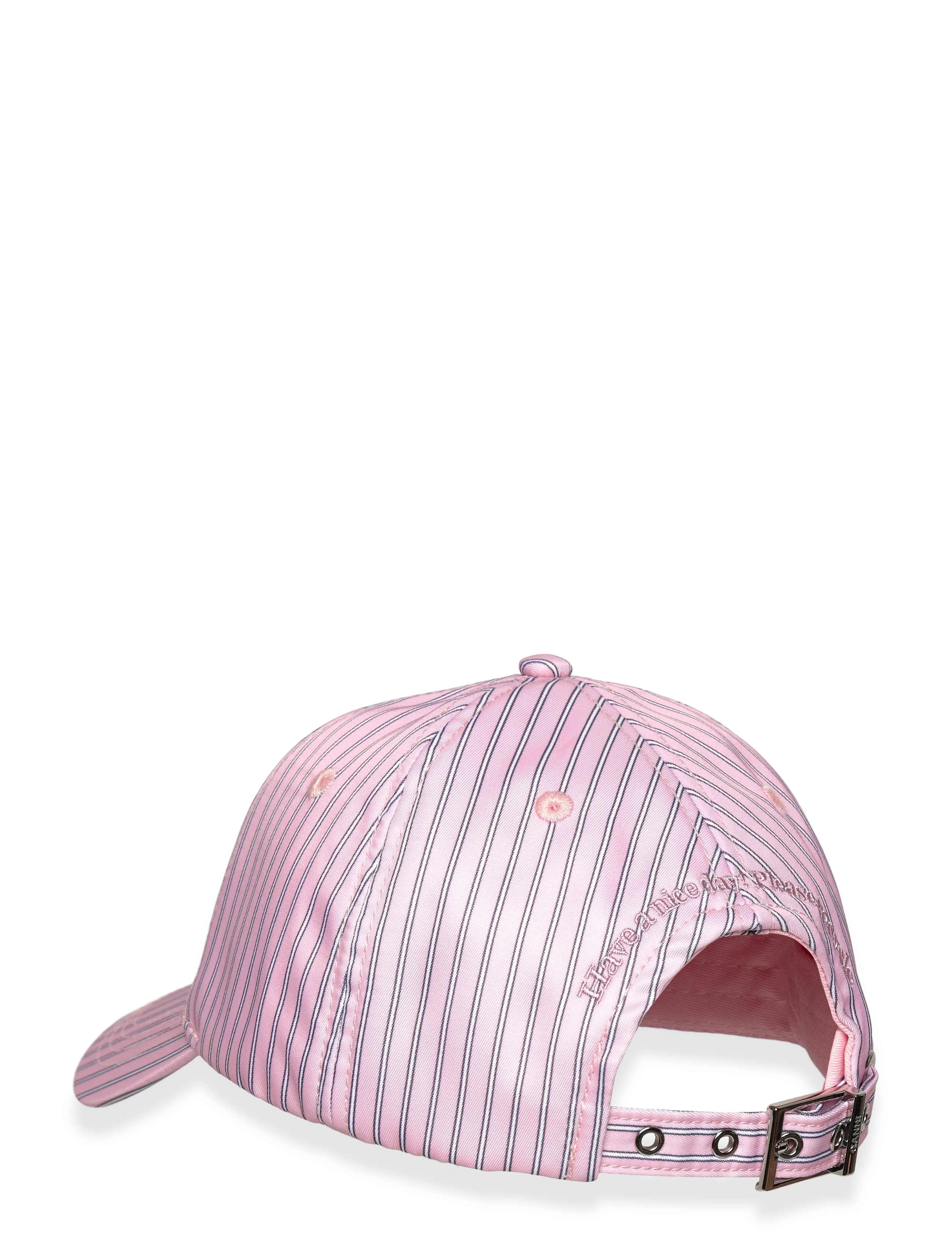 Ganni - Pink printed logo baseball cap - pink - 1