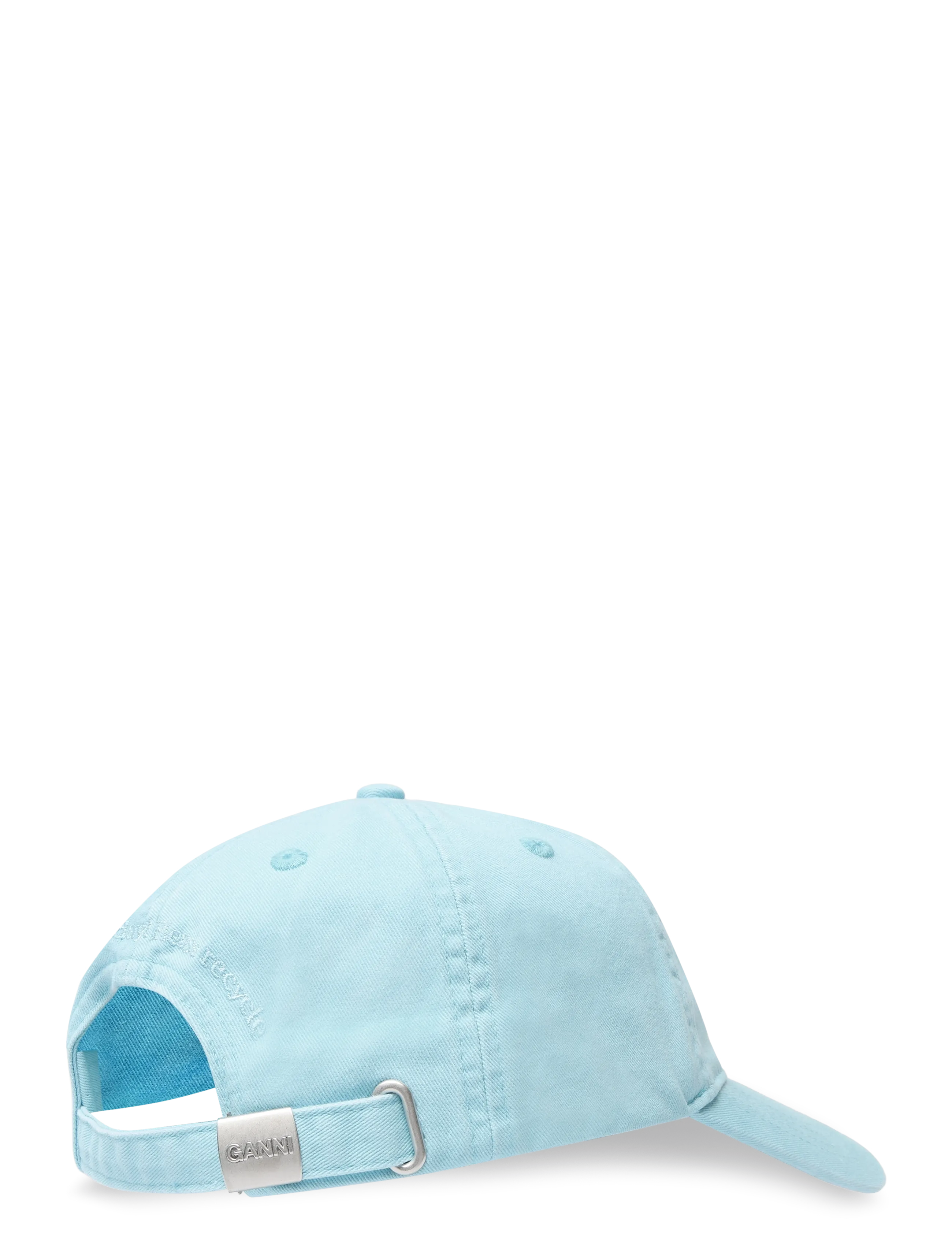 Ganni - Washed cotton cap - nokamütsid - blue - 1