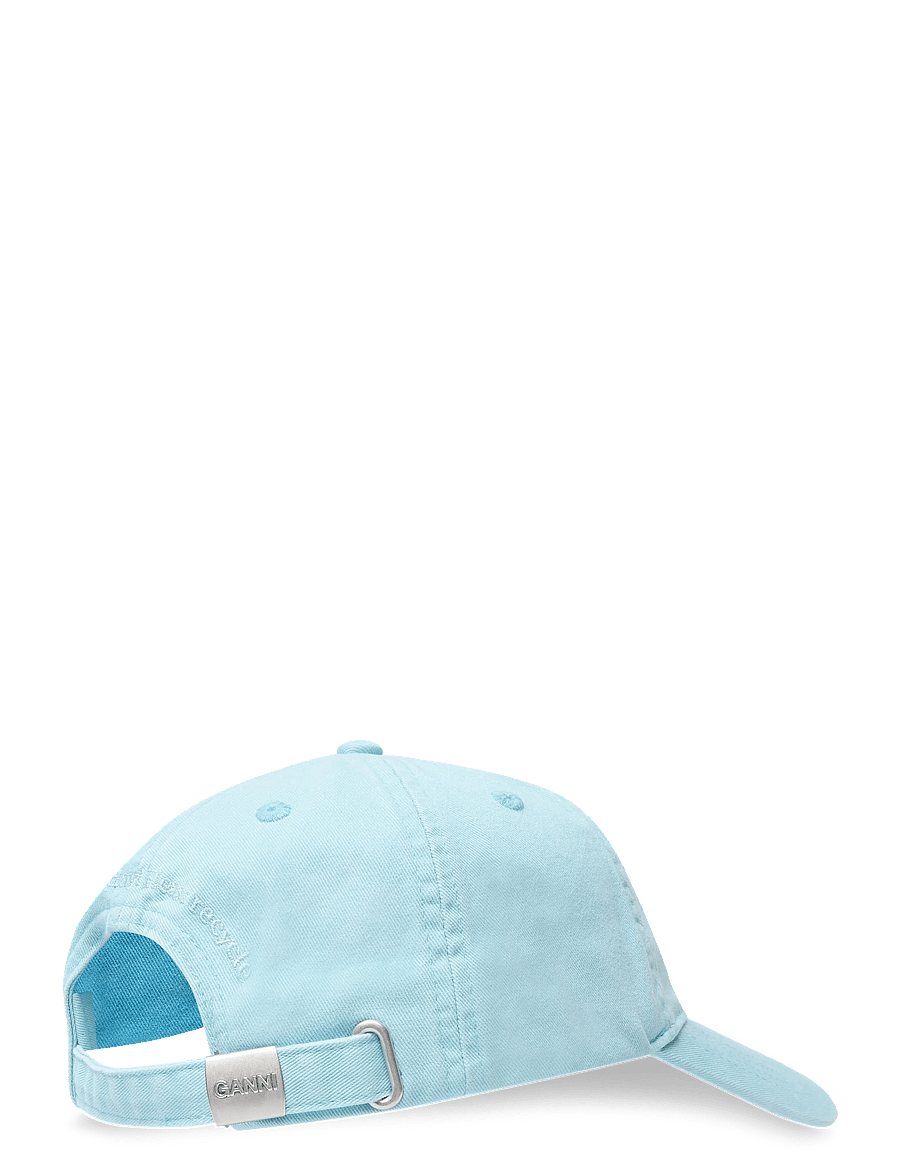 Ganni - Washed cotton cap - nokamütsid - blue - 1