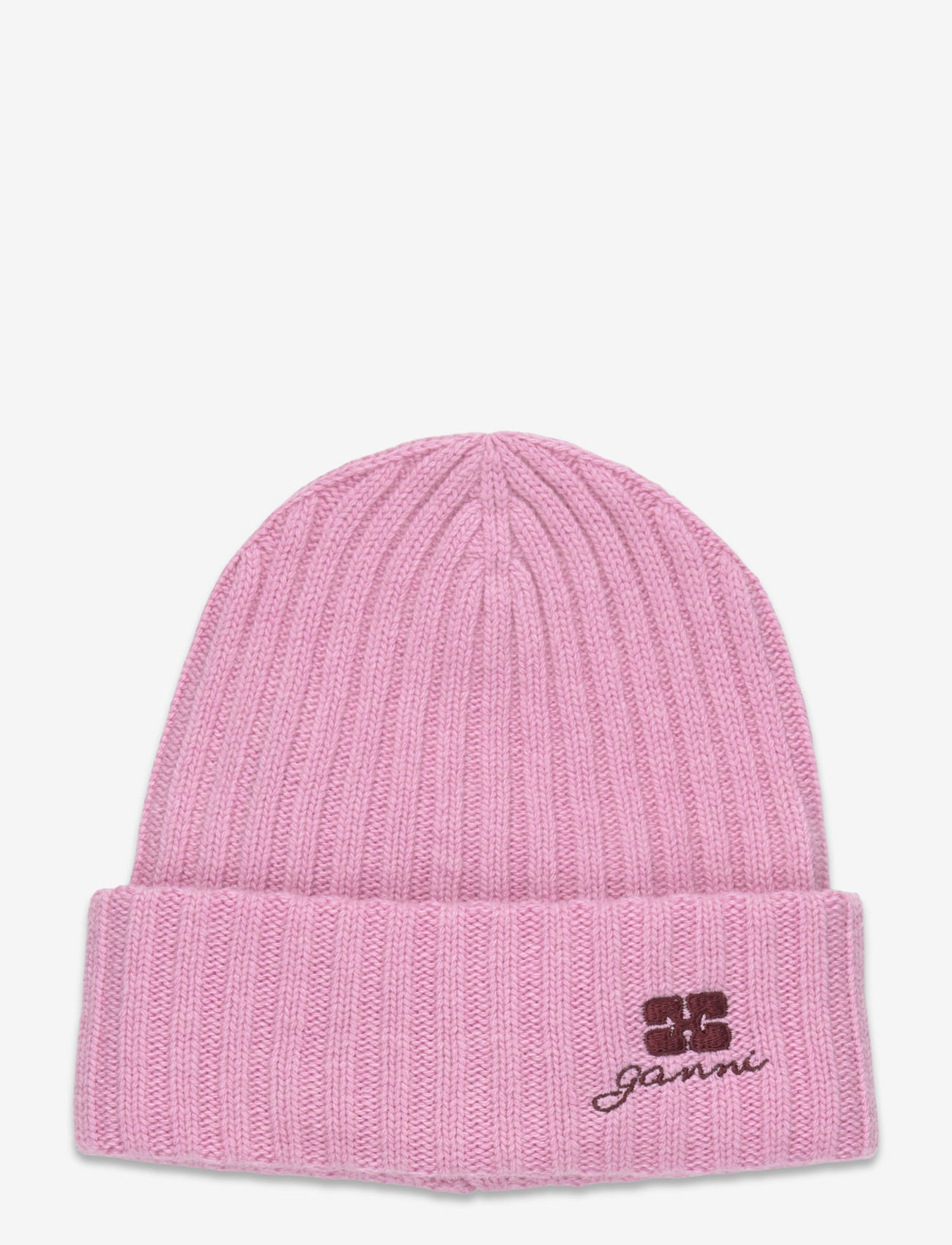 Ganni - Wool-Blend Beanie in pink - huer - pink - 0