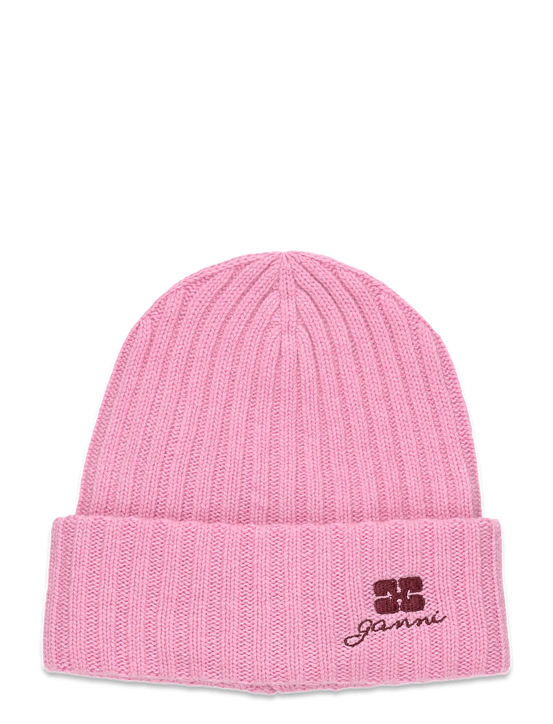 Ganni - Wool-Blend Beanie in pink - pink - 0