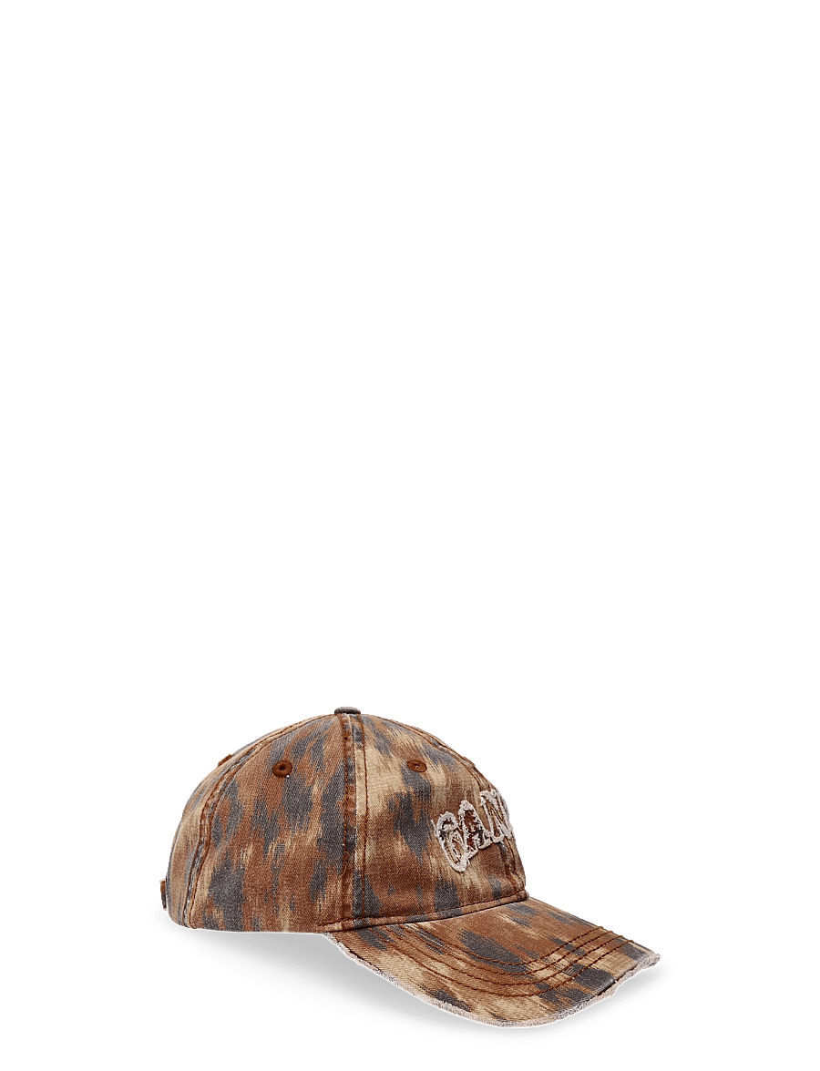 Ganni - Washed Cotton Print Canvas Cap - multicolored - 0