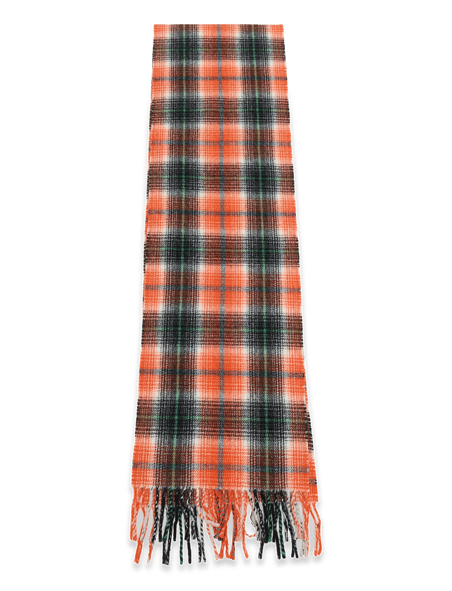 Ganni - Scarf in Check Wool - multicolored - 1