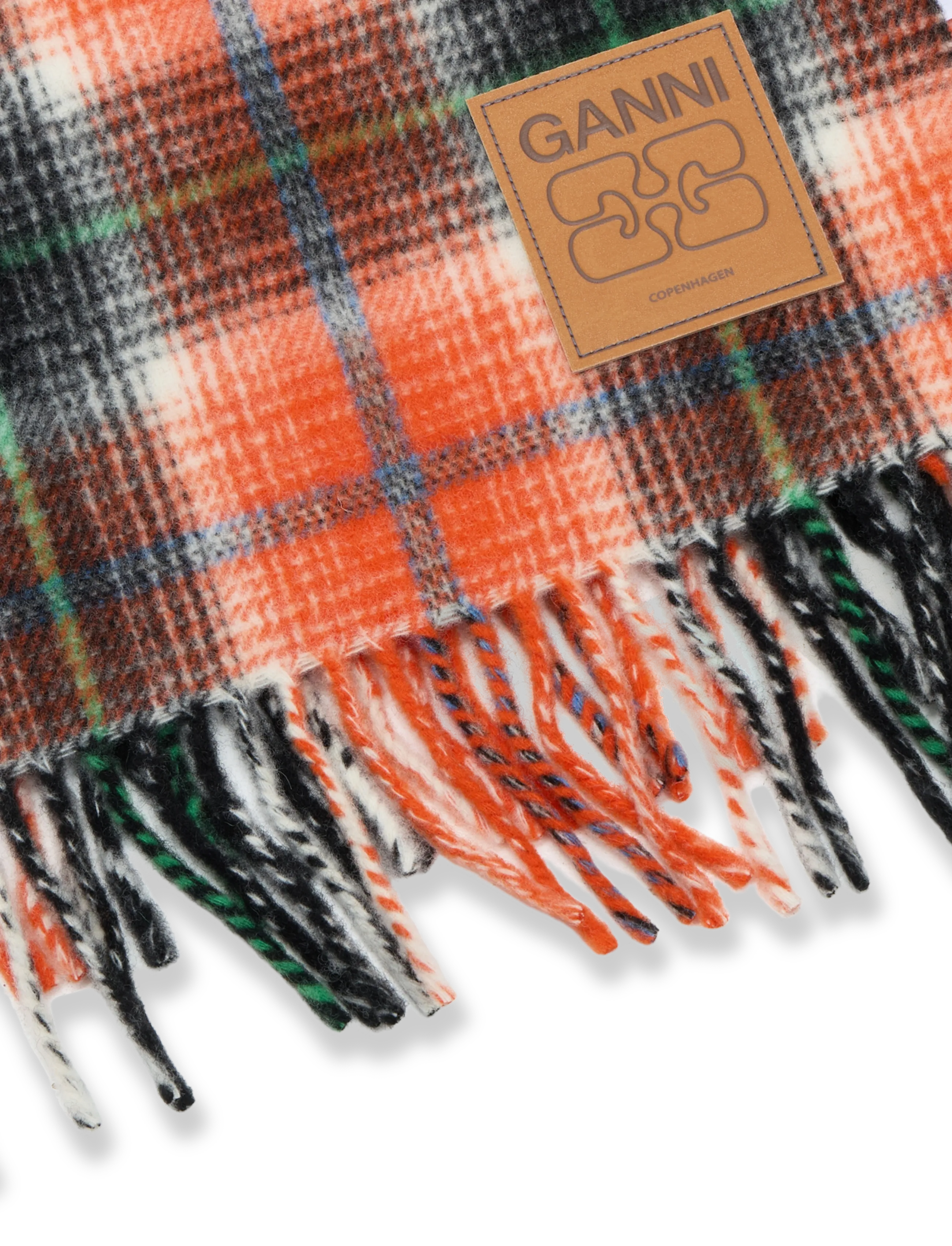 Ganni - Scarf in Check Wool - multicolored - 2