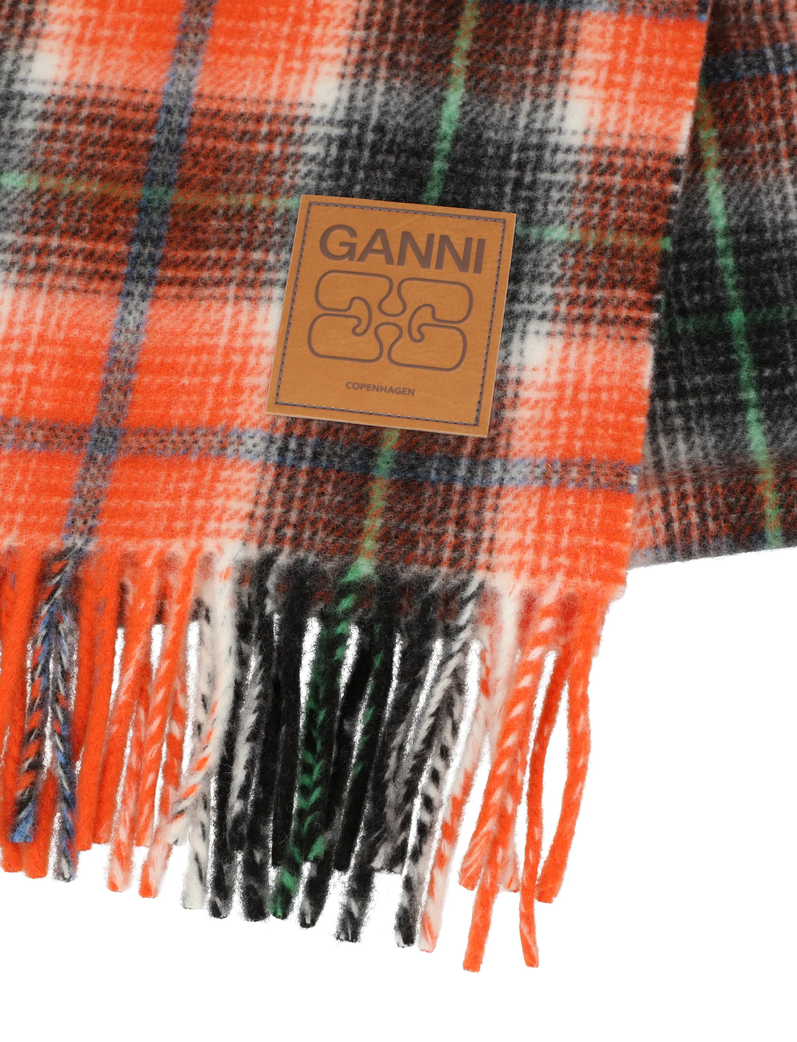 Ganni - Scarf in Check Wool - winterschals - multicolored - 1