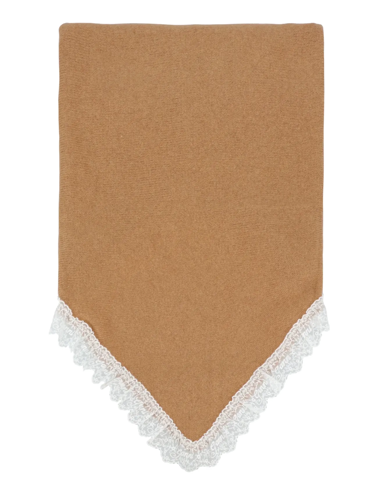 Ganni Wool Scarf - Transitional Layering - BROWN / brown