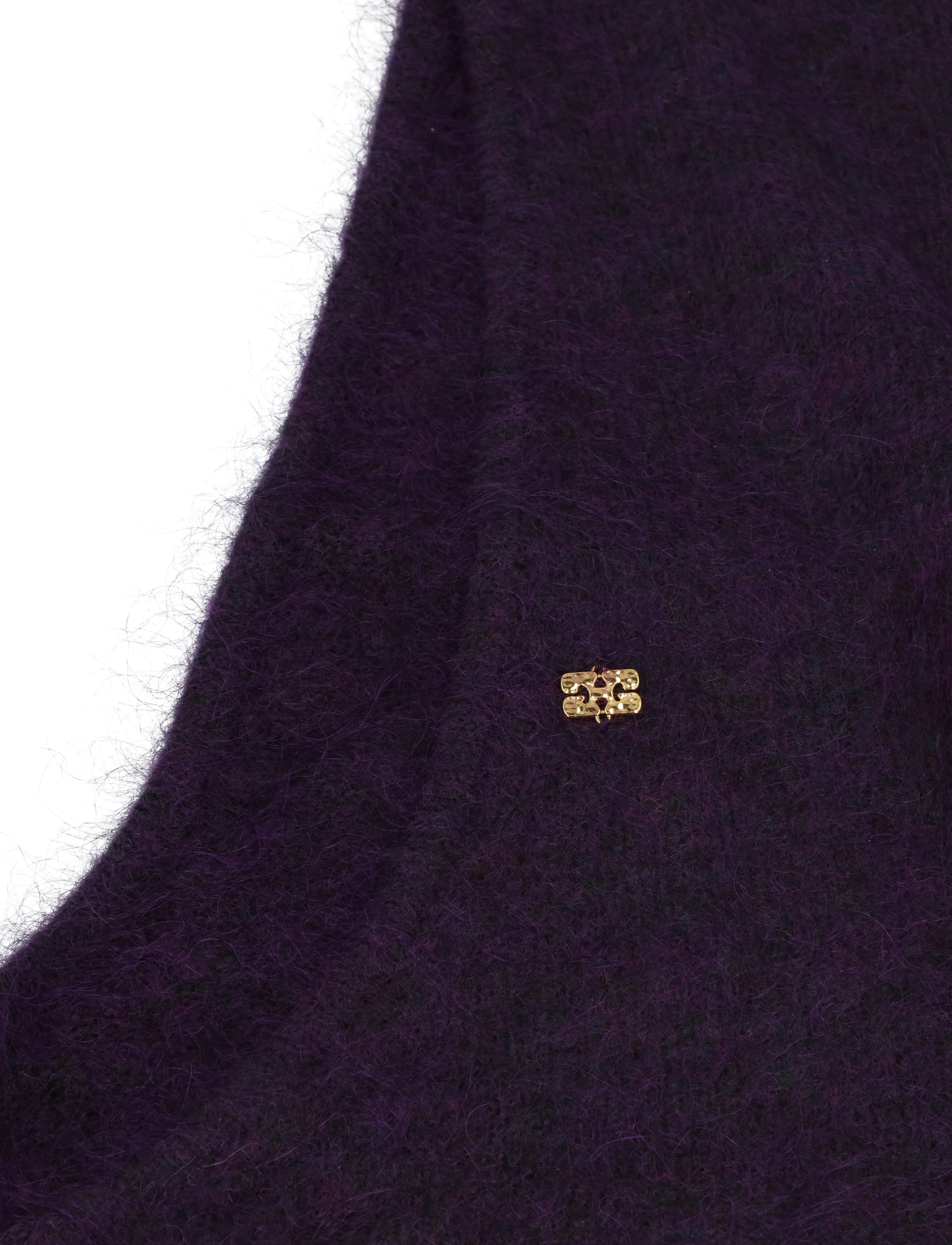 Ganni - Brushed Mohair Balaclava - sturmhauben - purple - 1