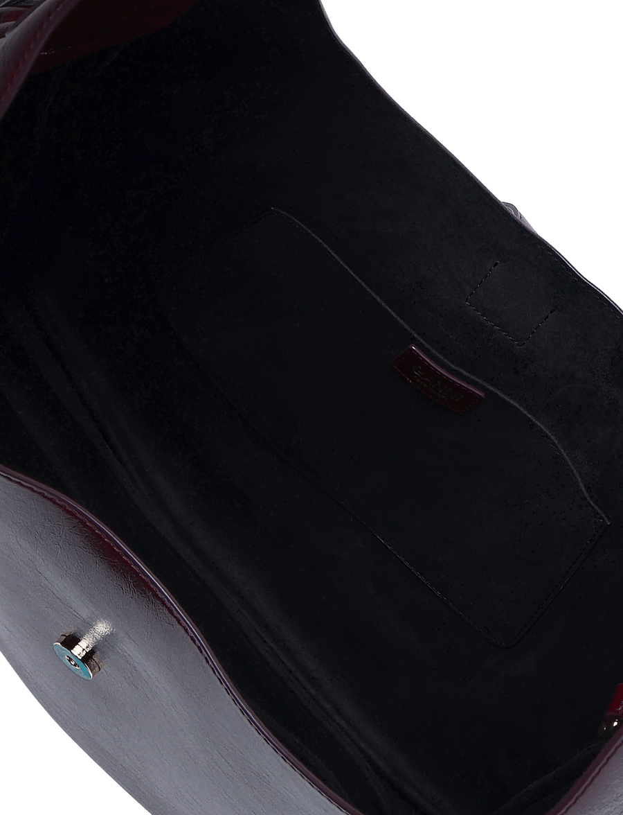 Ganni - Kat Large Deep Shine Bag - red - 3