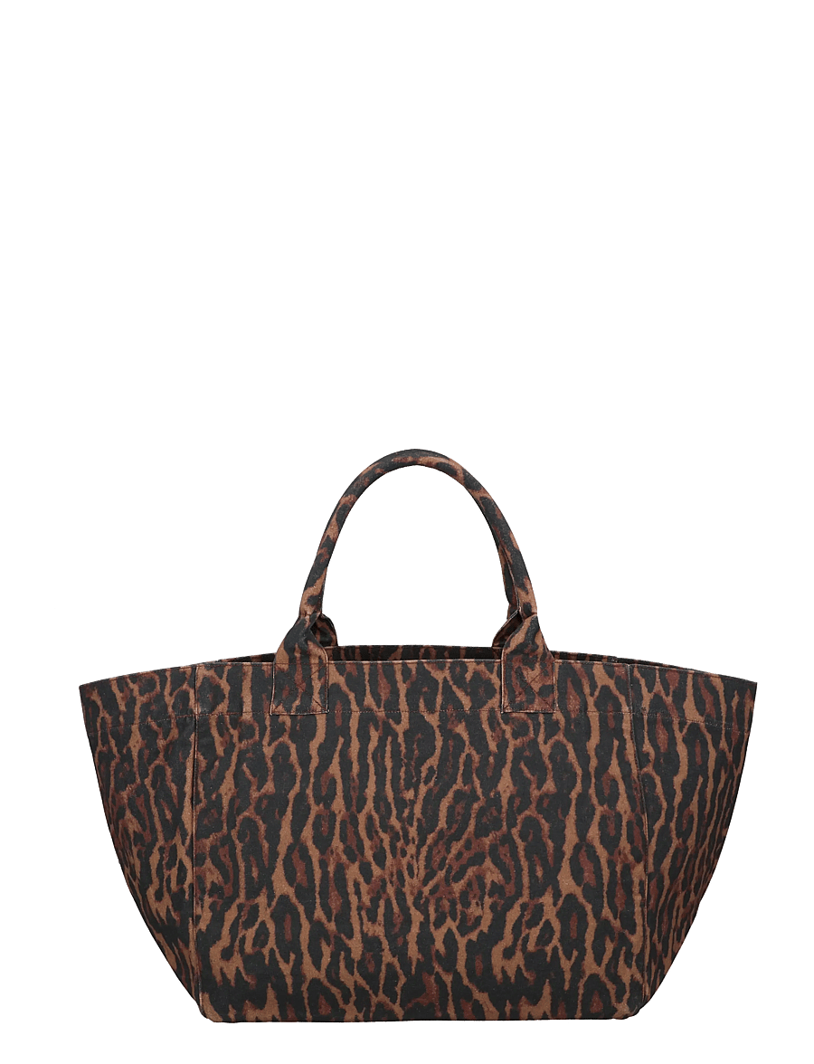 Ganni - Tote Bag in Gradient Red Leopard - tote bags - multicolored - 1