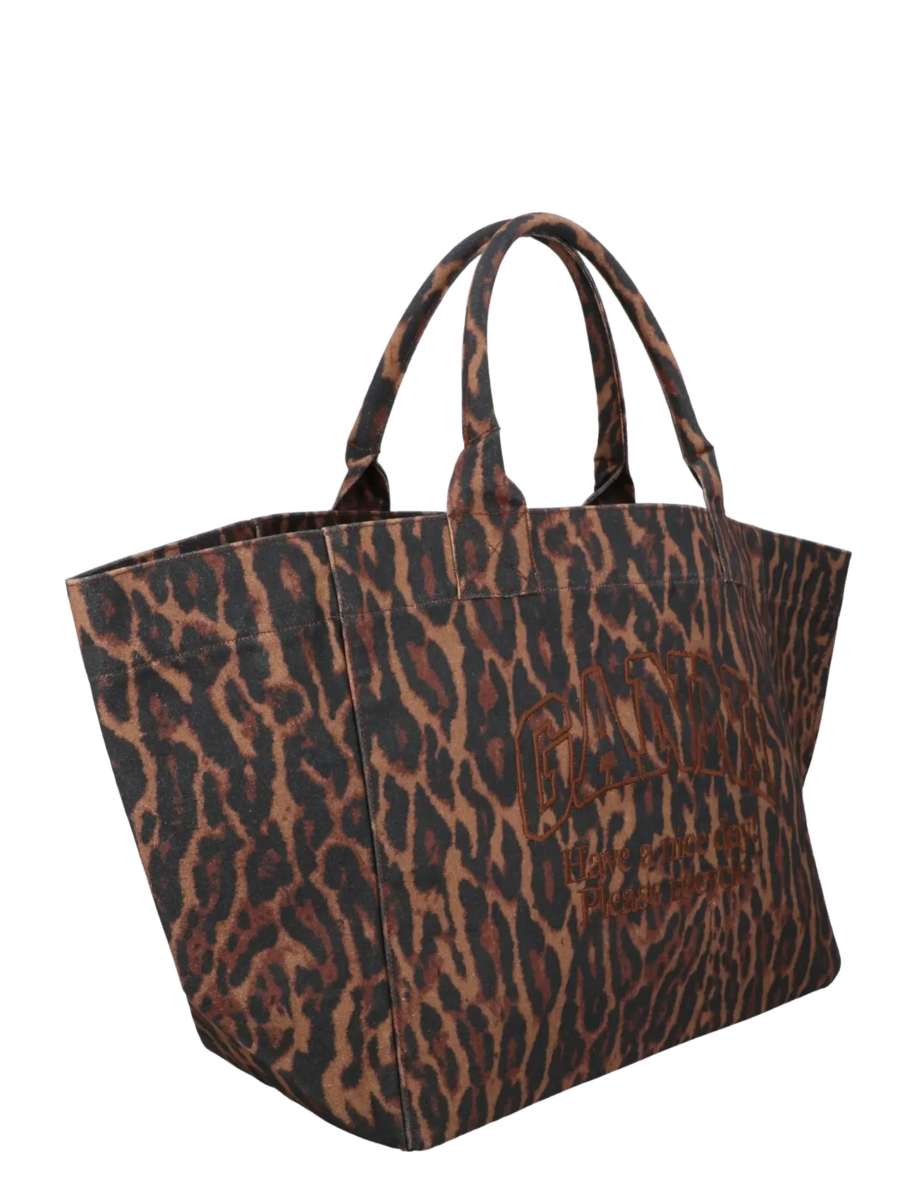 Ganni Tote Bag In Gradient Red Leopard shoppingväskor & totes dam – bild 3