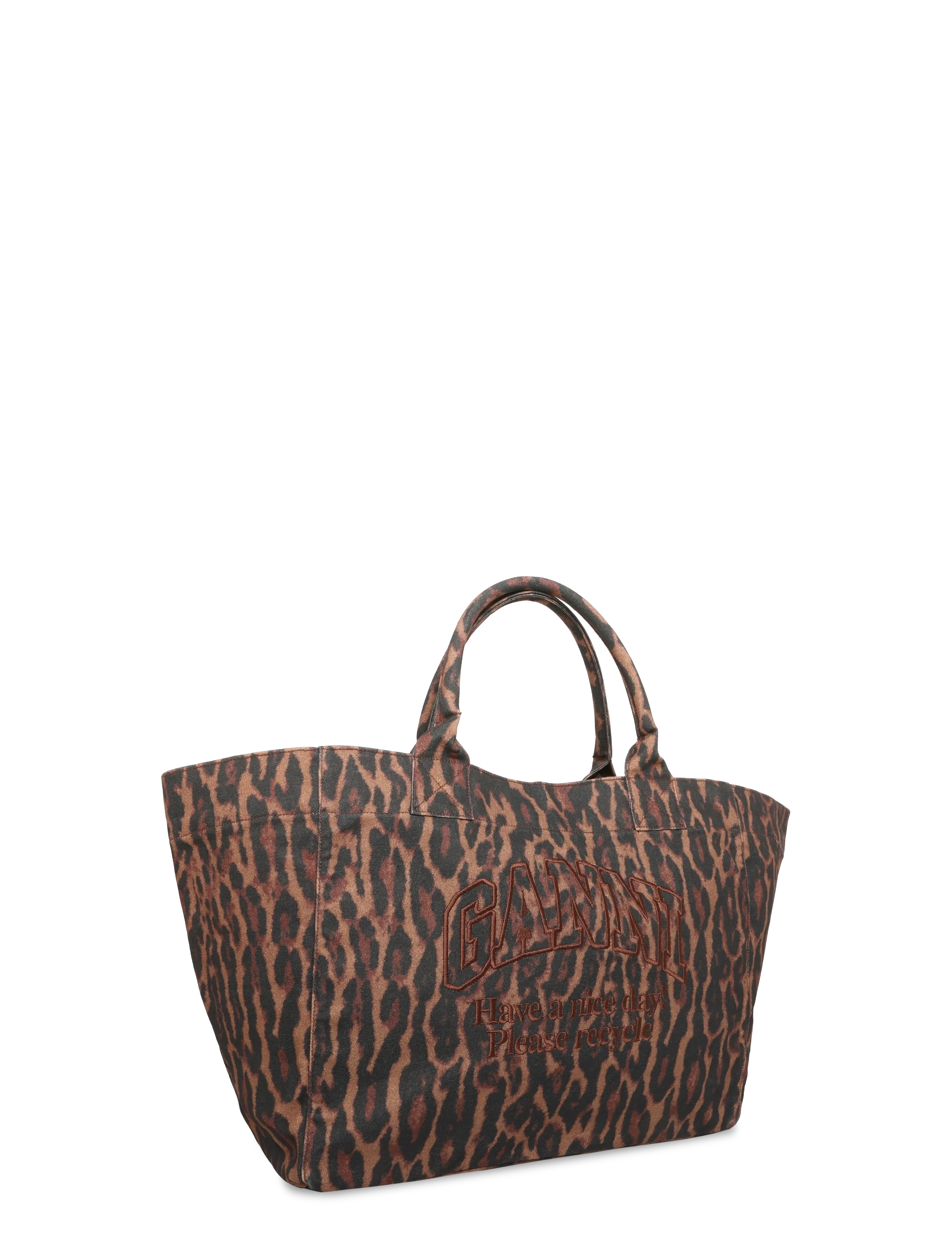 Ganni - Tote Bag in Gradient Red Leopard - accessoires - multicolored - 3