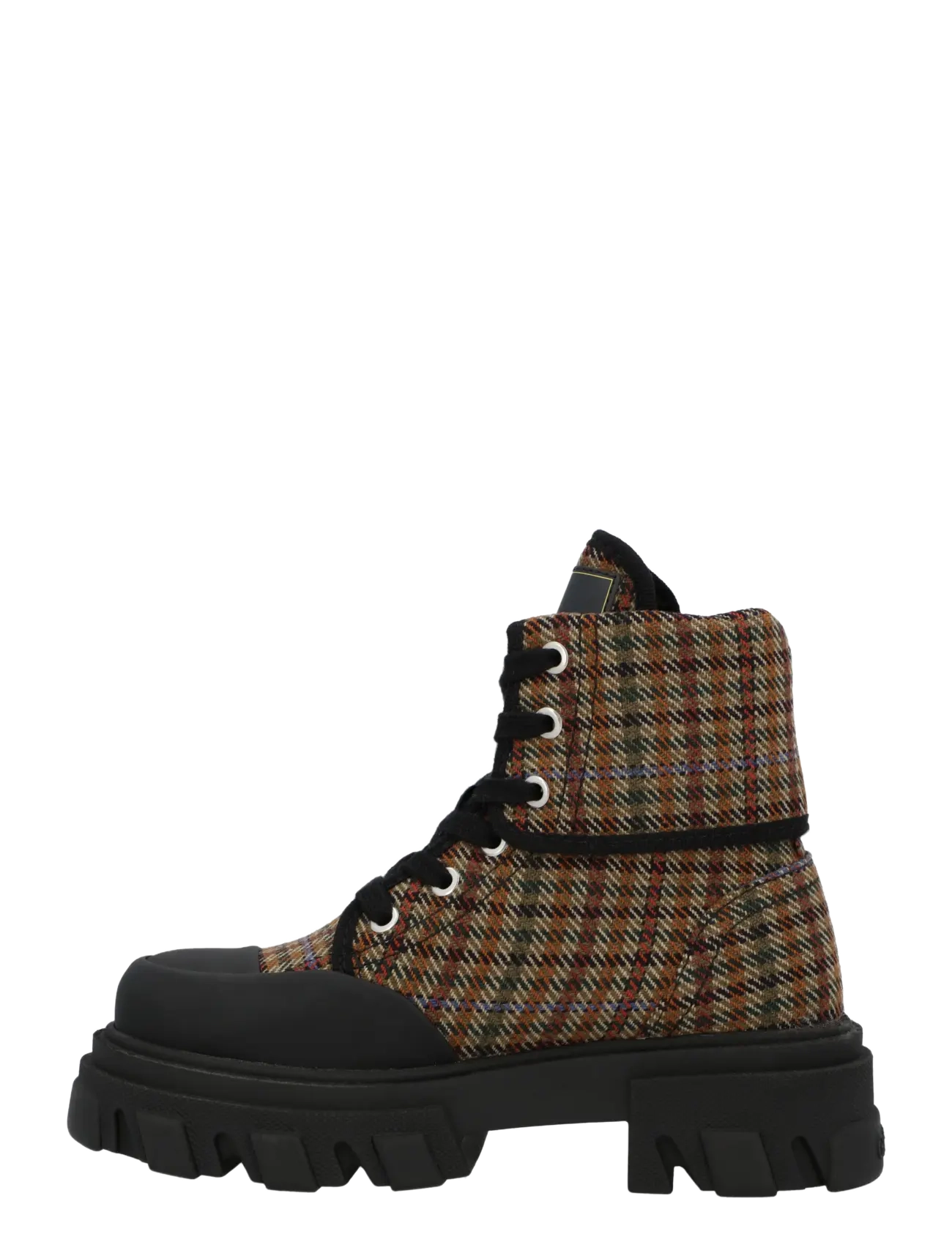 Ganni - Boots Cleated Canvas Wool - geschnürte stiefel - multicolored - 1