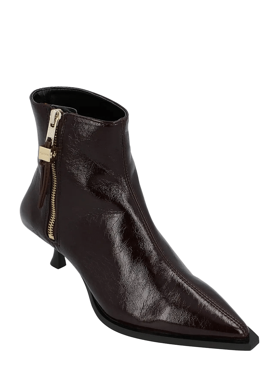 Ganni - Ana Ankle Boot Deep Vintage - stiefeletten mit absatz - brown - 0