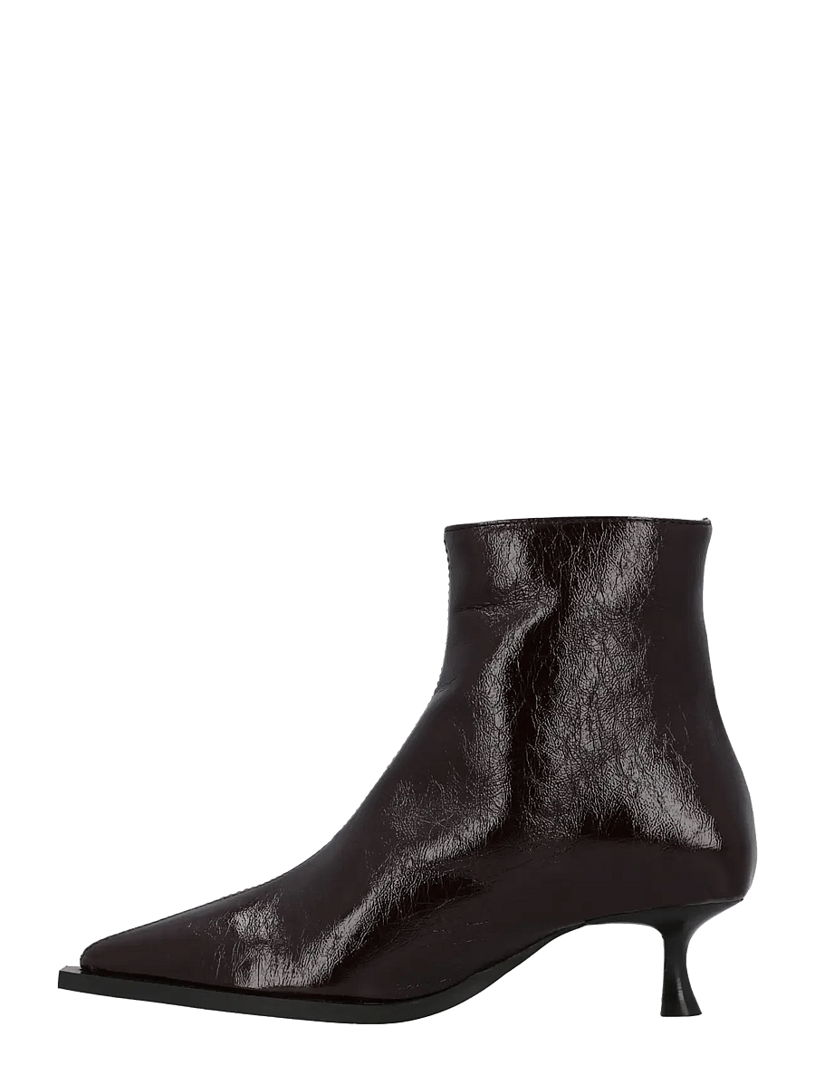 Ganni - Ana Ankle Boot Deep Vintage - stiefeletten mit absatz - brown - 1