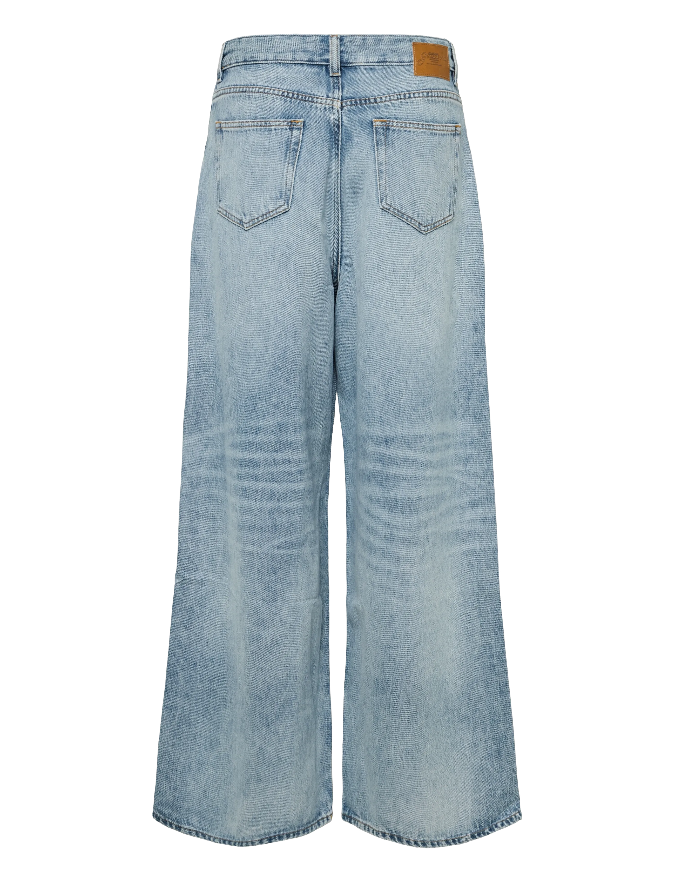 Ganni - Light Blue Baggy Wide Leg Jeans - blue - 1