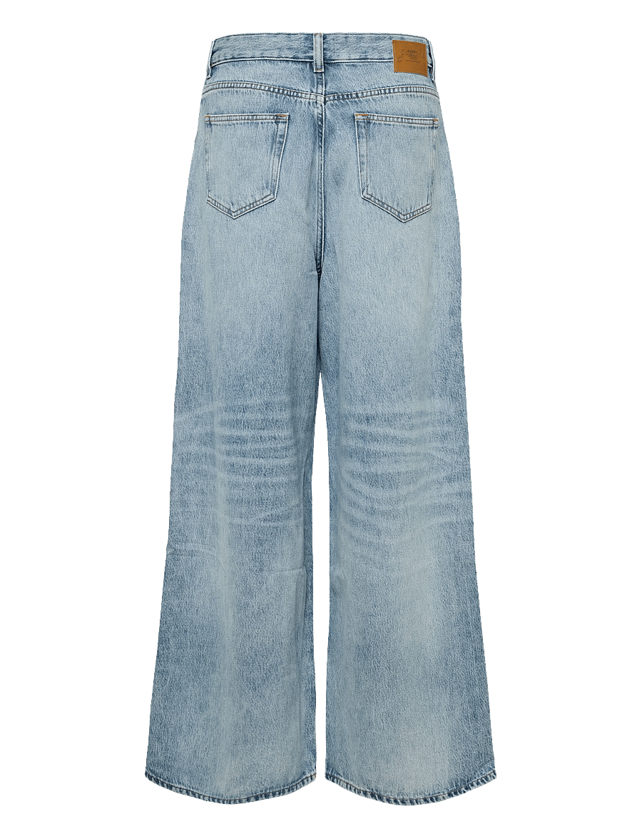 Ganni - Light Blue Baggy Wide Leg Jeans - wide leg jeans - blue - 1