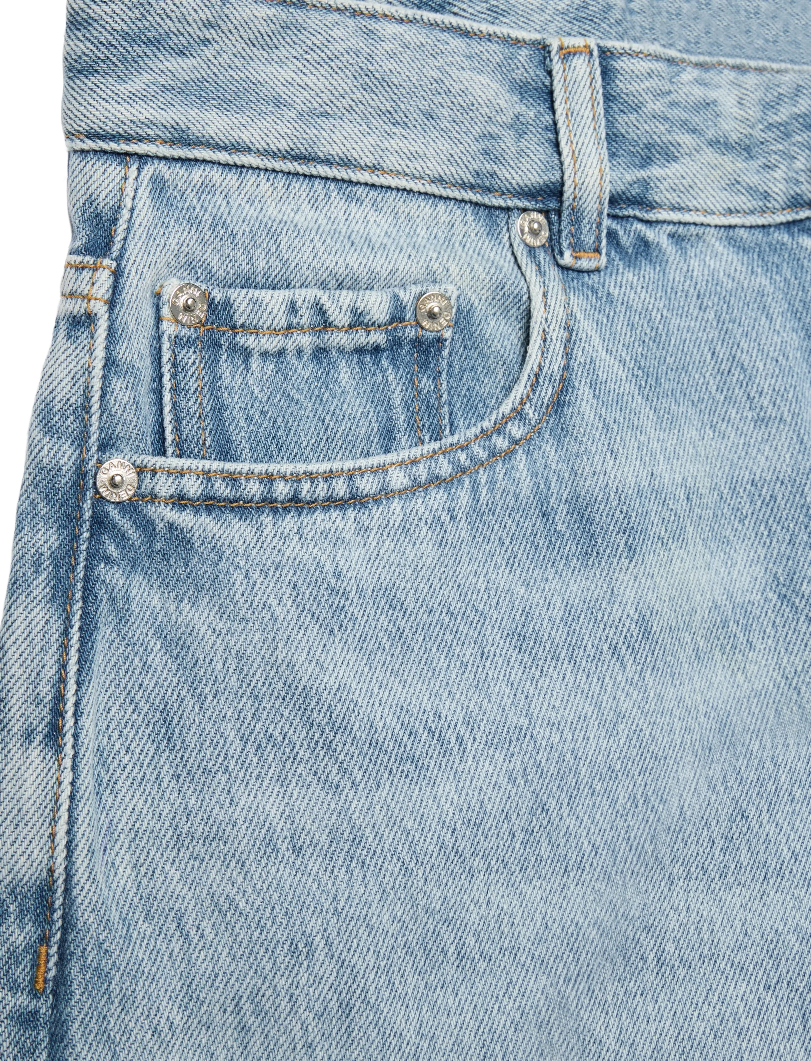 Ganni - Light Blue Baggy Wide Leg Jeans - blue - 2