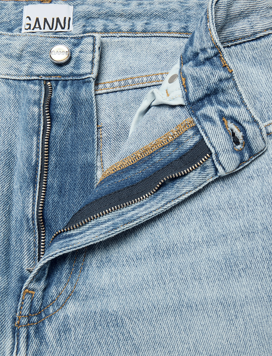 Ganni - Light Blue Baggy Wide Leg Jeans - wide leg jeans - blue - 3