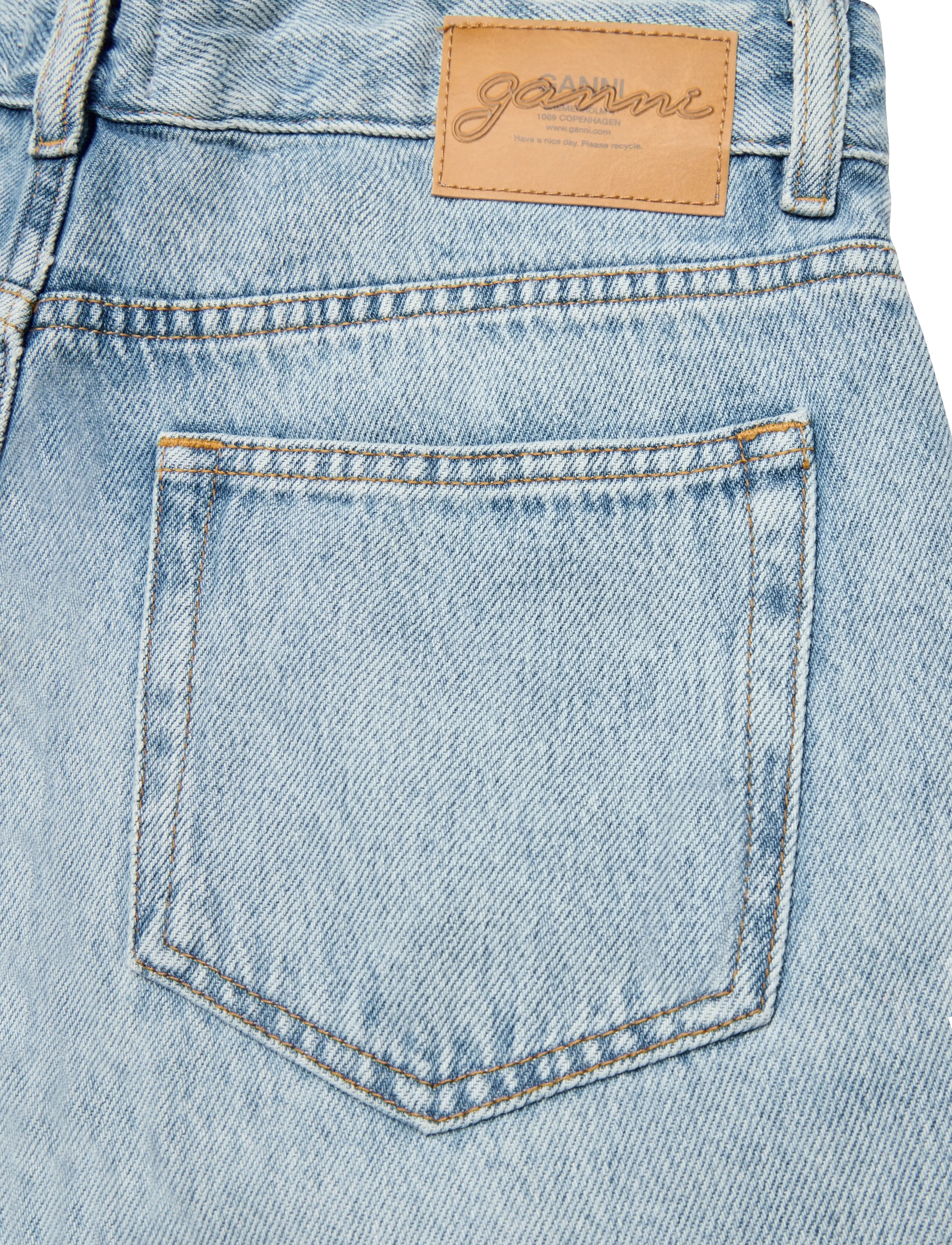 Ganni - Light Blue Baggy Wide Leg Jeans - blue - 4