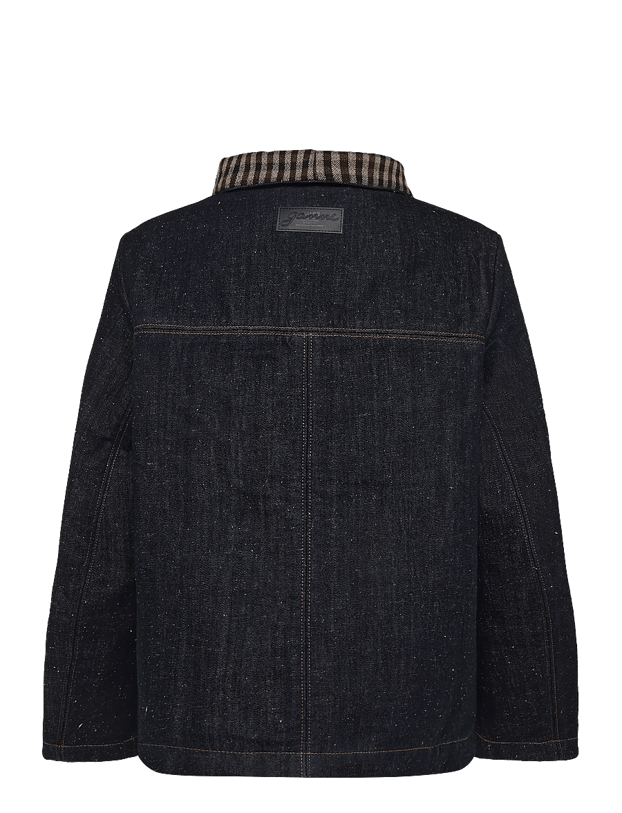 Ganni - Neppy Denim Bonded Jacket - frühlingsjacken - blue - 2