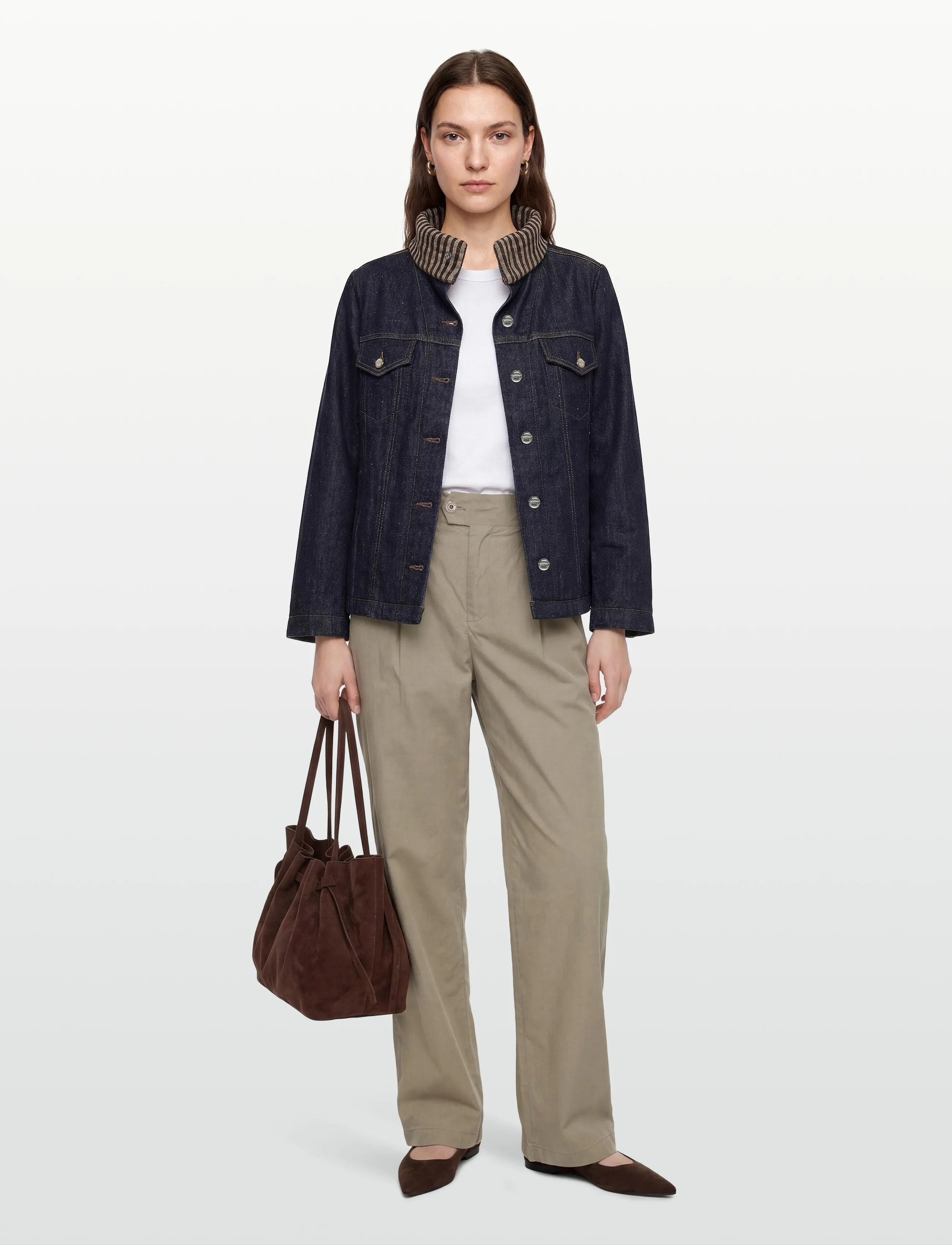 Ganni Neppy Denim Bonded Jacket, Kvinder, Denimjakke, Blå, Str: 44