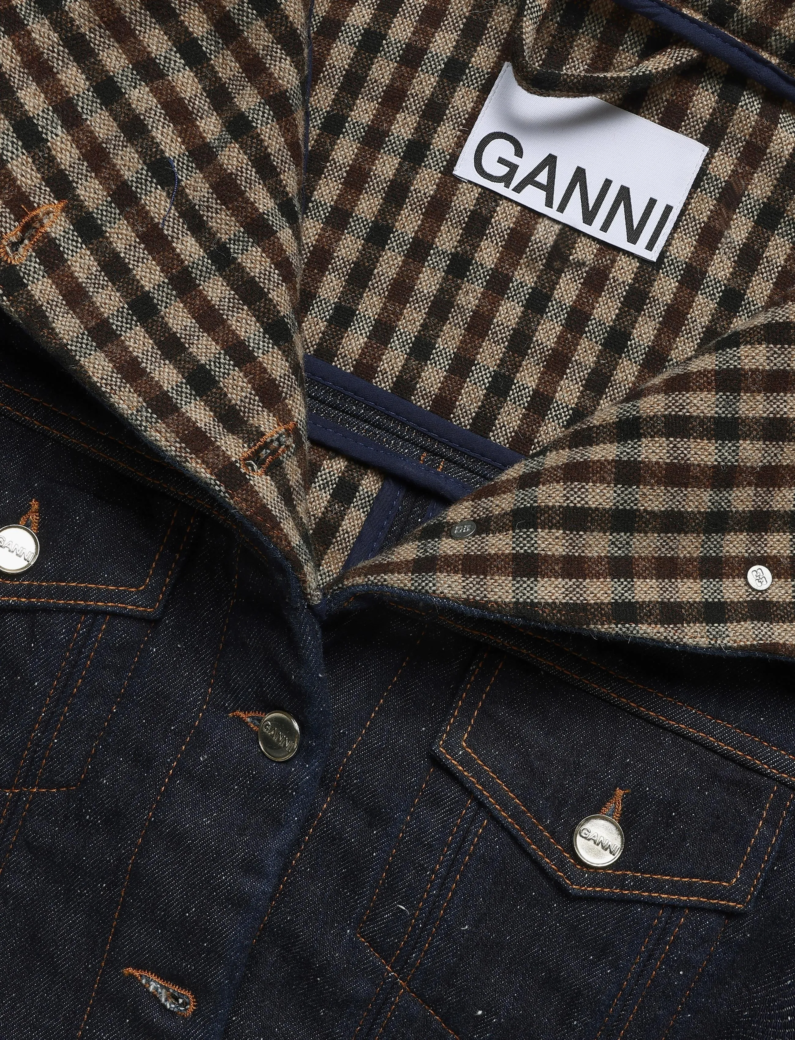 Ganni - Neppy Denim Bonded Jacket - blue - 5