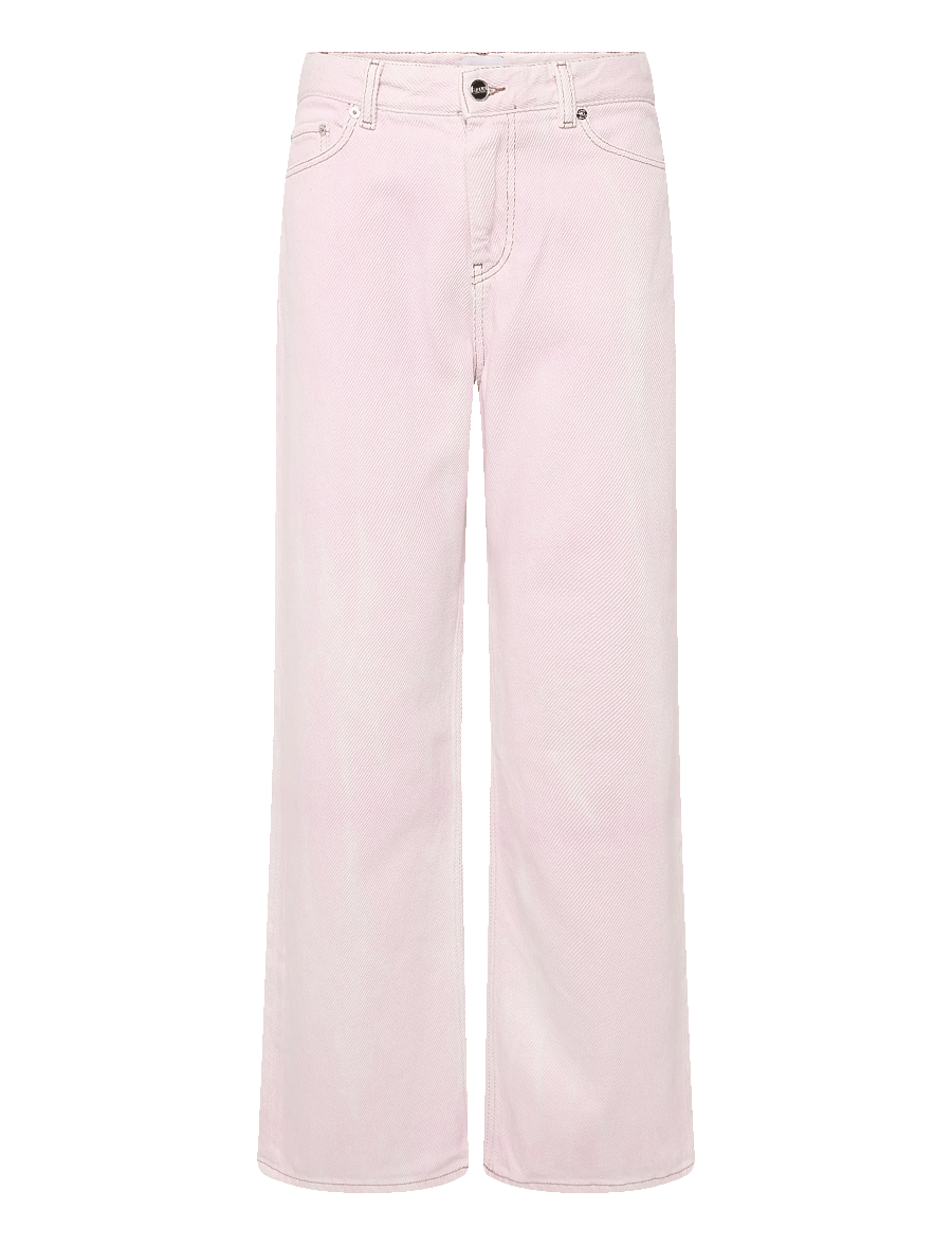 Ganni - Overdyed Heavy Denim Izey Jeans - laia säärega teksad - pink - 0