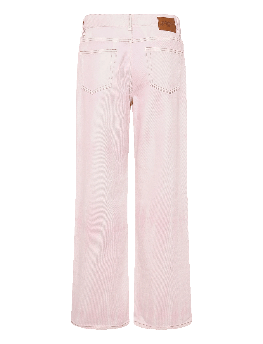 Ganni - Overdyed Heavy Denim Izey Jeans - laia säärega teksad - pink - 1