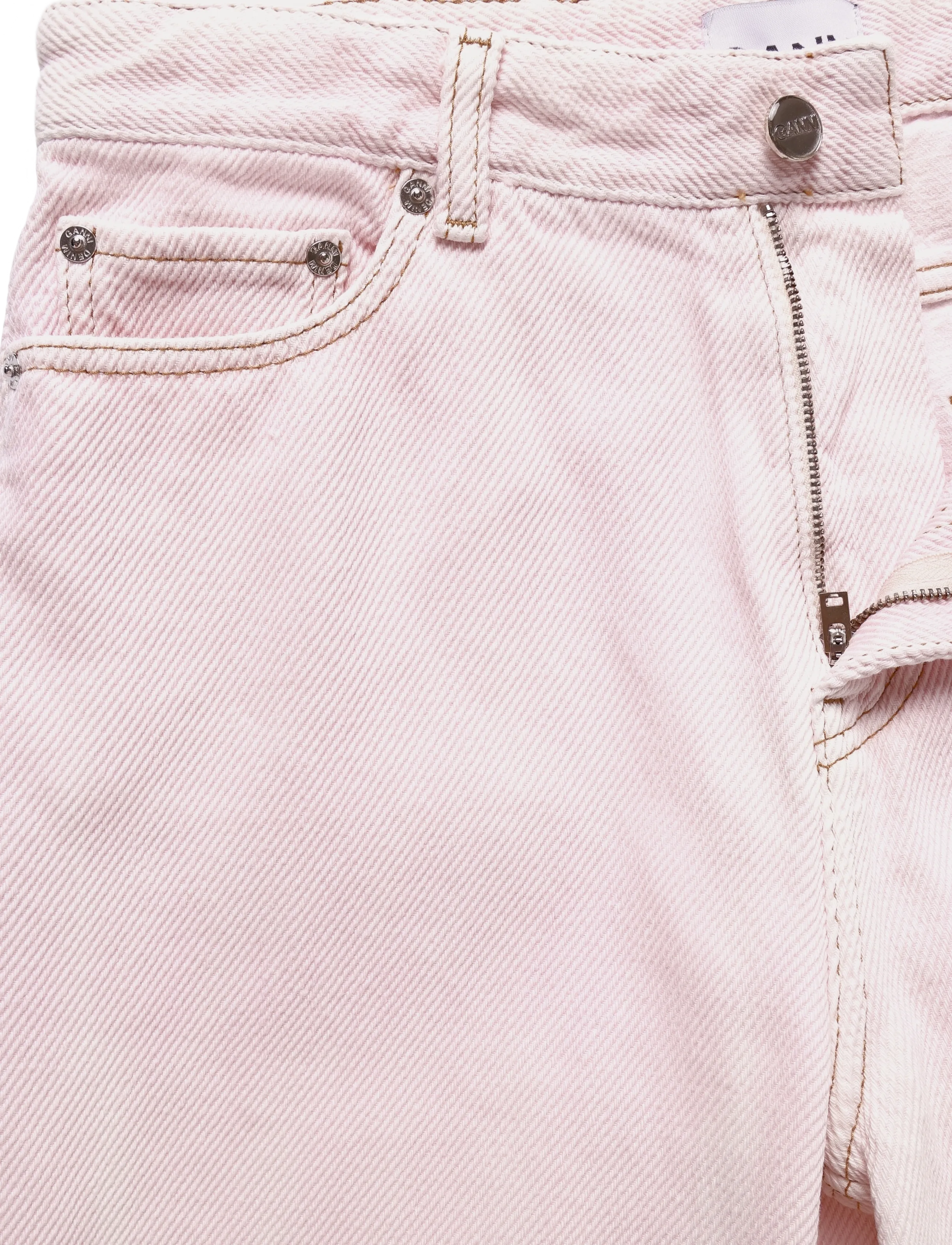 Ganni - Overdyed Heavy Denim Izey Jeans - pink - 2