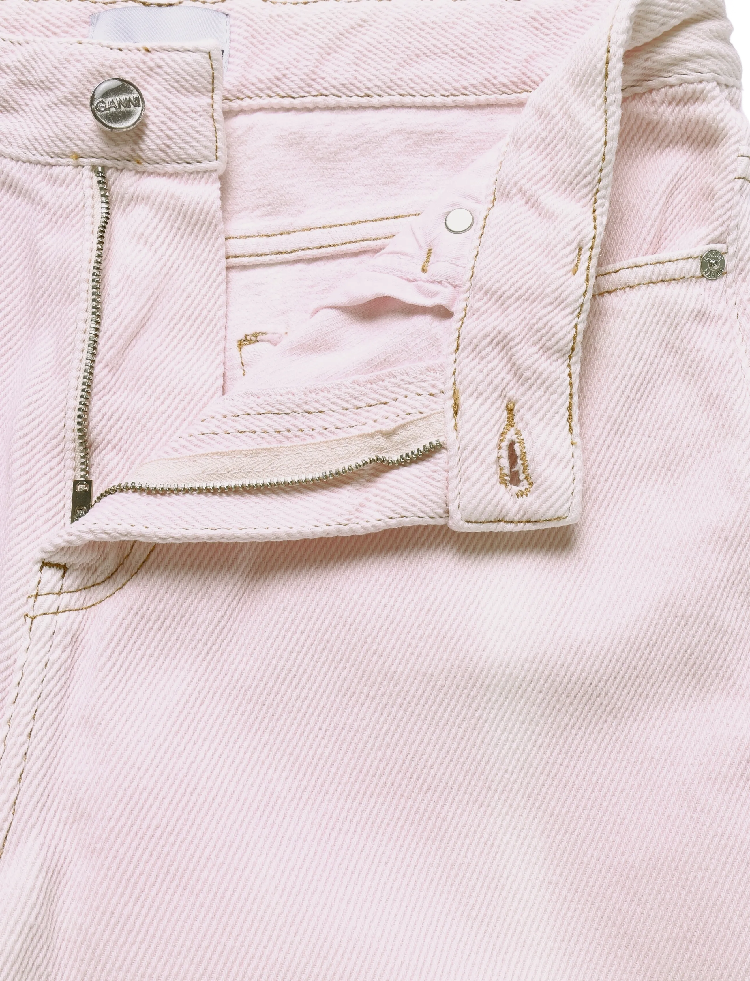 Ganni - Overdyed Heavy Denim Izey Jeans - pink - 3