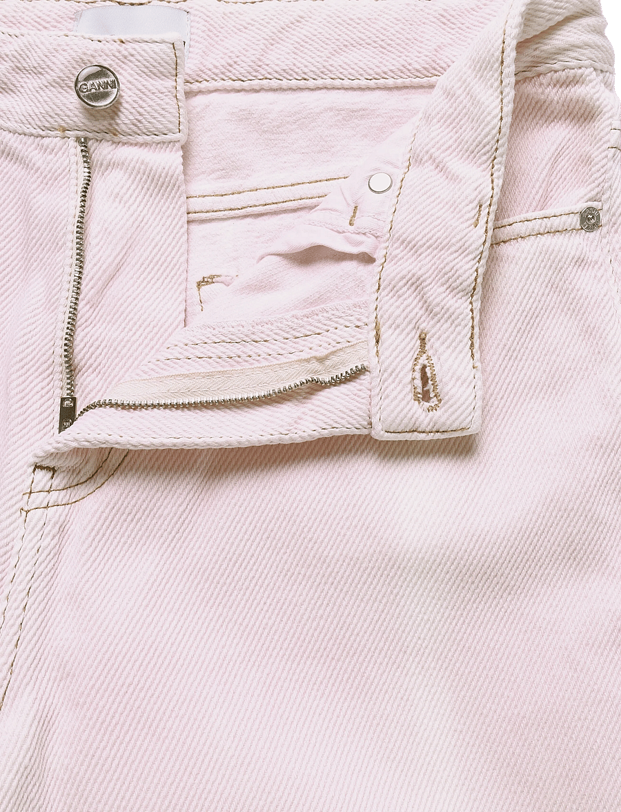 Ganni - Overdyed Heavy Denim Izey Jeans - laia säärega teksad - pink - 3