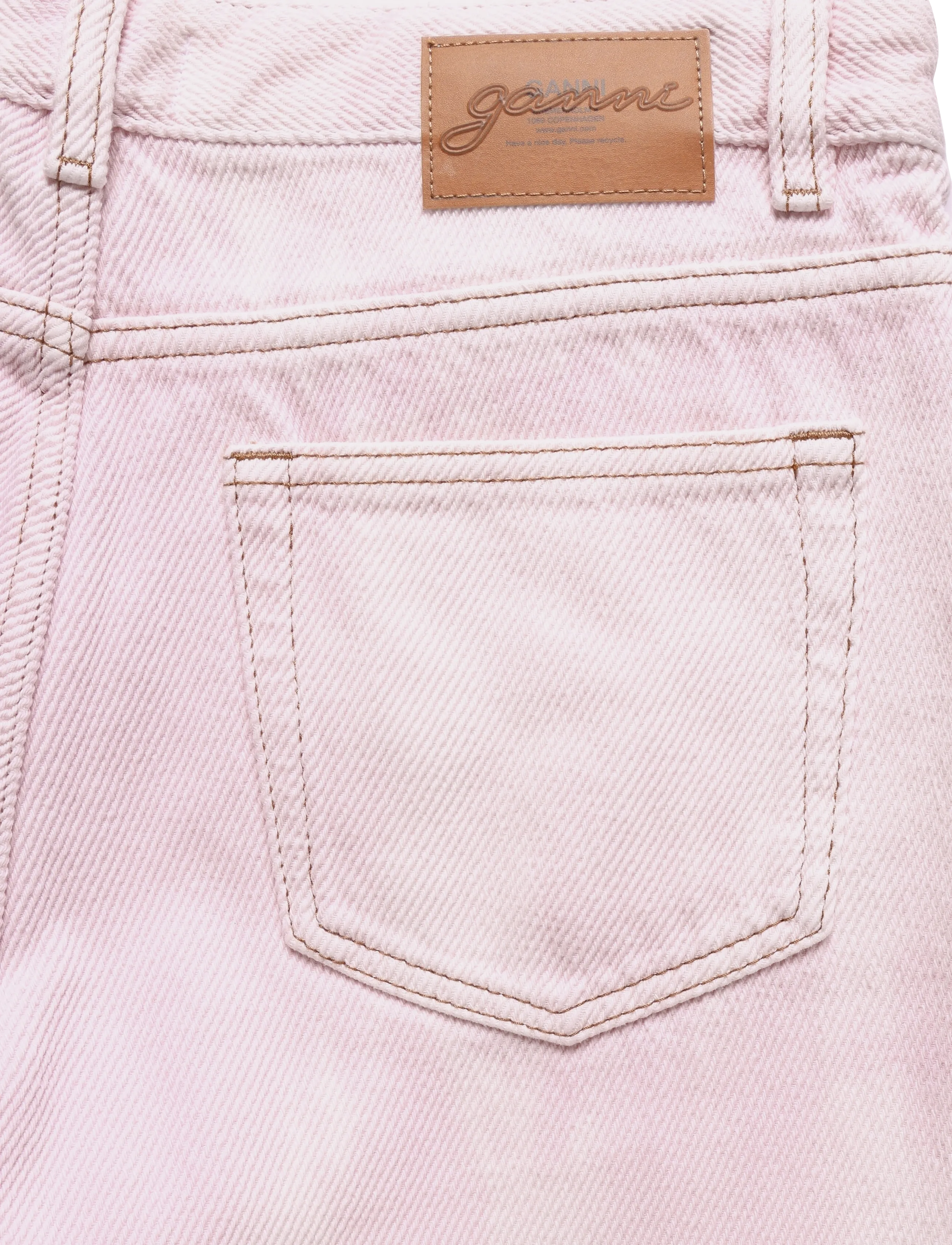 Ganni - Overdyed Heavy Denim Izey Jeans - pink - 4