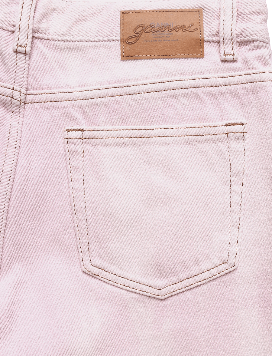 Ganni - Overdyed Heavy Denim Izey Jeans - laia säärega teksad - pink - 4