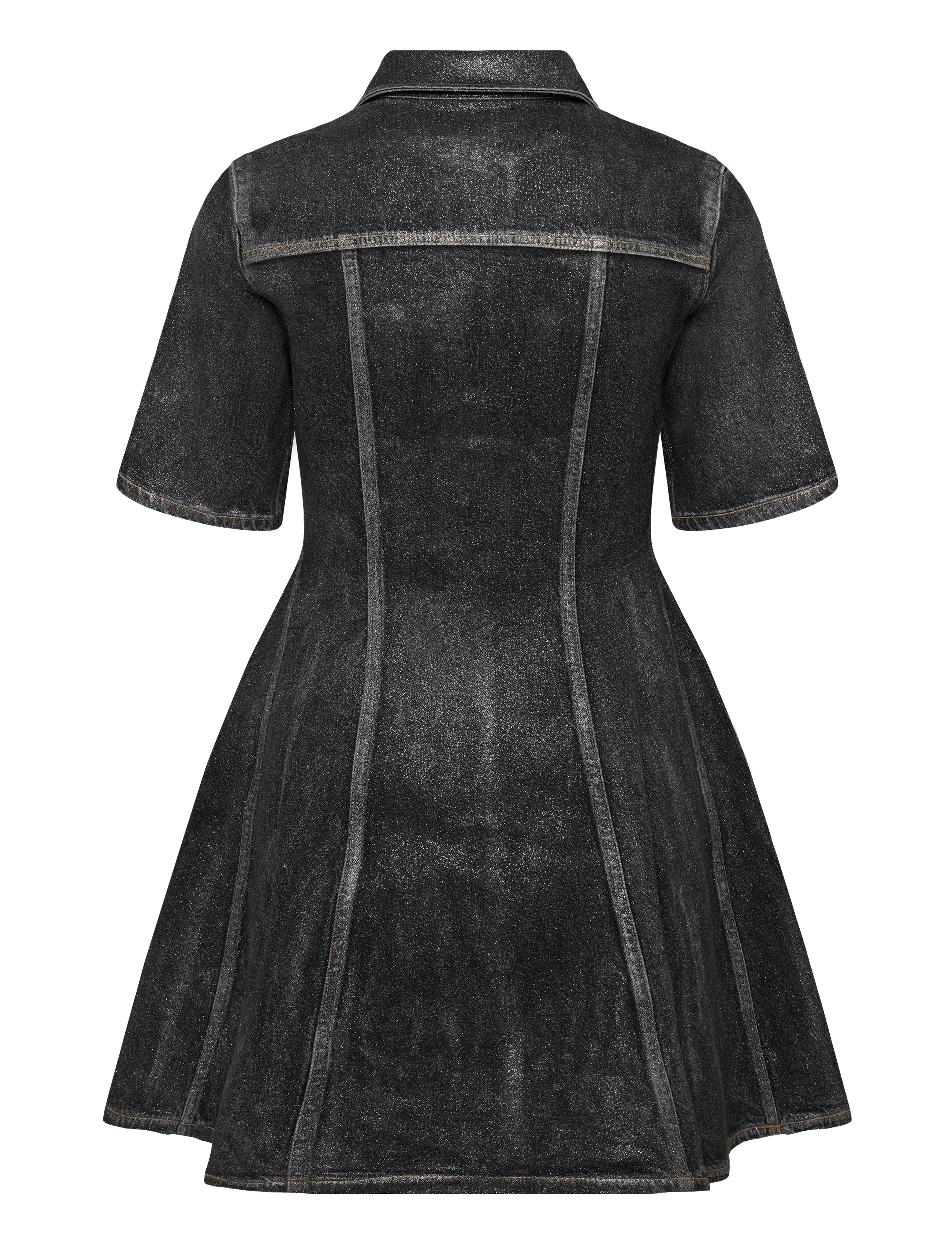 Ganni - Denim Mini Dress - black - 2