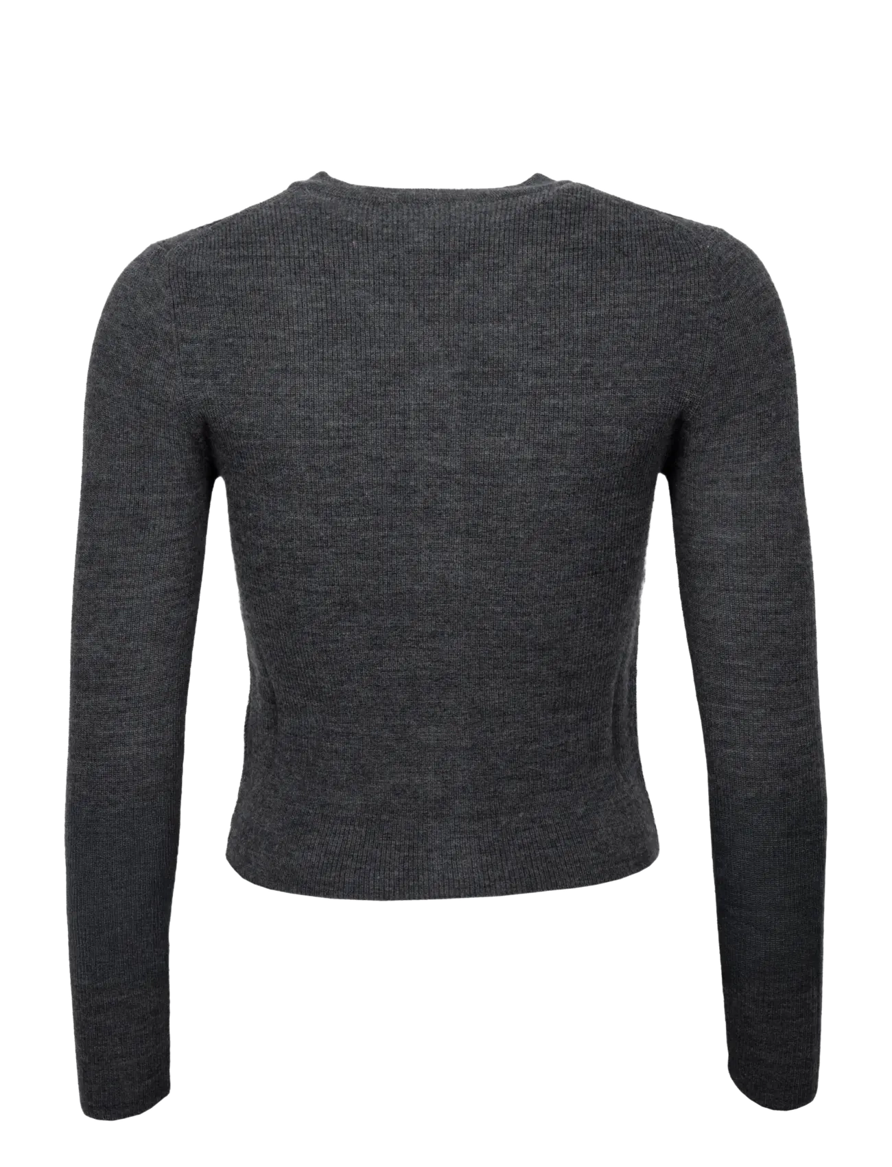 Ganni - Fine Merino Jacquard Cardigan - cardigans - grey - 1