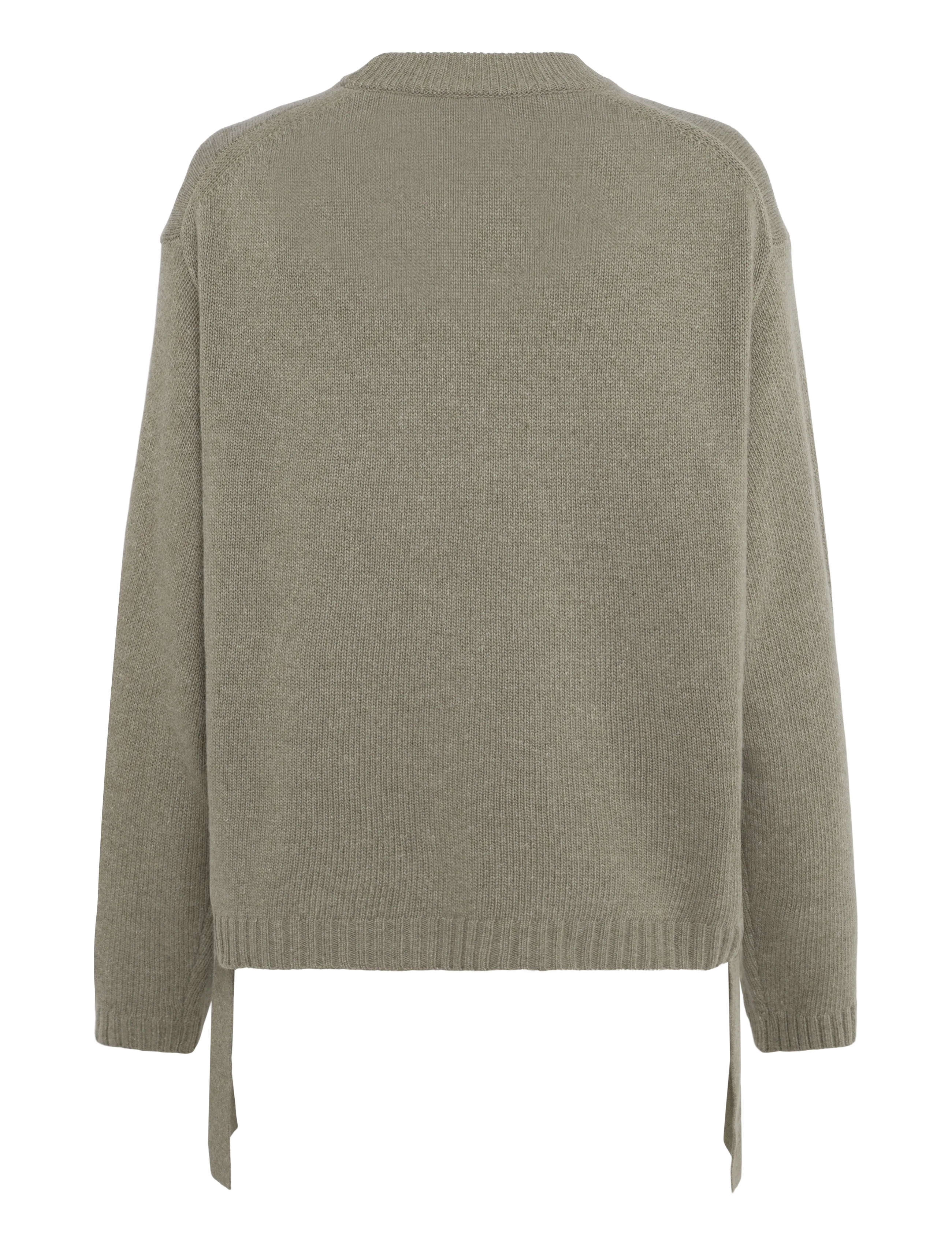 Ganni - Future Wool Mix Oversized O Neck Sweater - green - 1